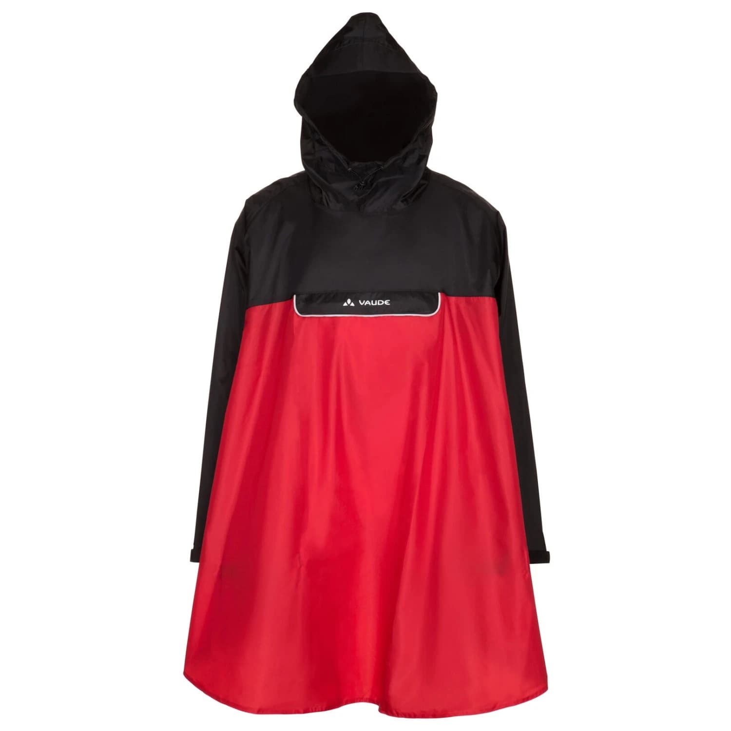 Водоустойчиво яке за колоездене Vaude Valero Poncho Waterproof jacket - Red