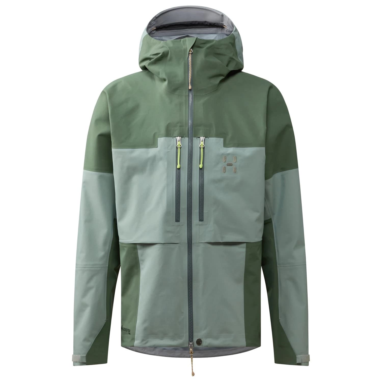 Мъжко водоустойчиво яке Haglöfs Spitz GTX Pro II Jacket Waterproof jacket - Dew Green / Chlorophyll Green