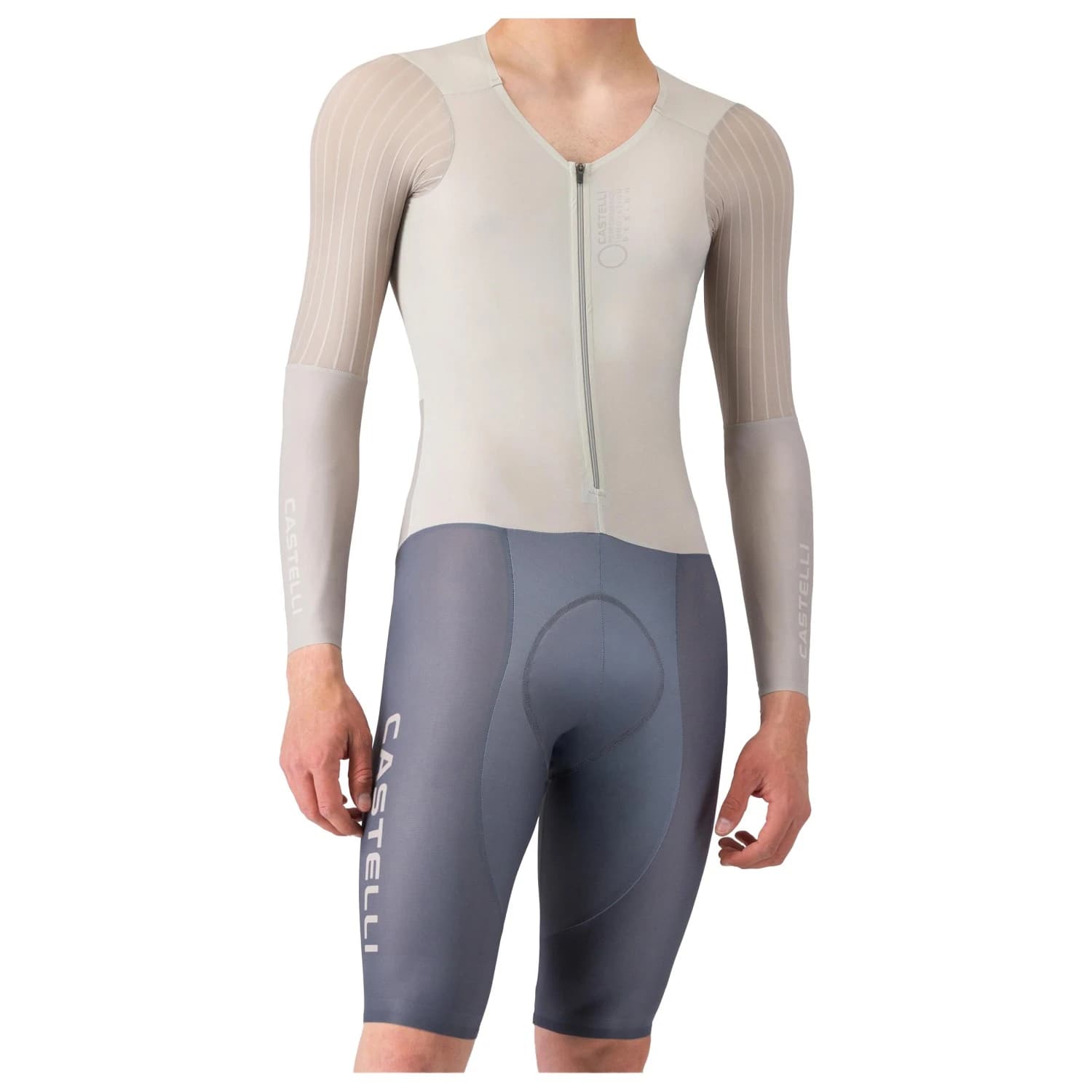 Мъжки скин за колоездене Castelli Body Paint V TT Speedsuit Cycling skinsuit - Silver Moon / Clay / Smoky Gray