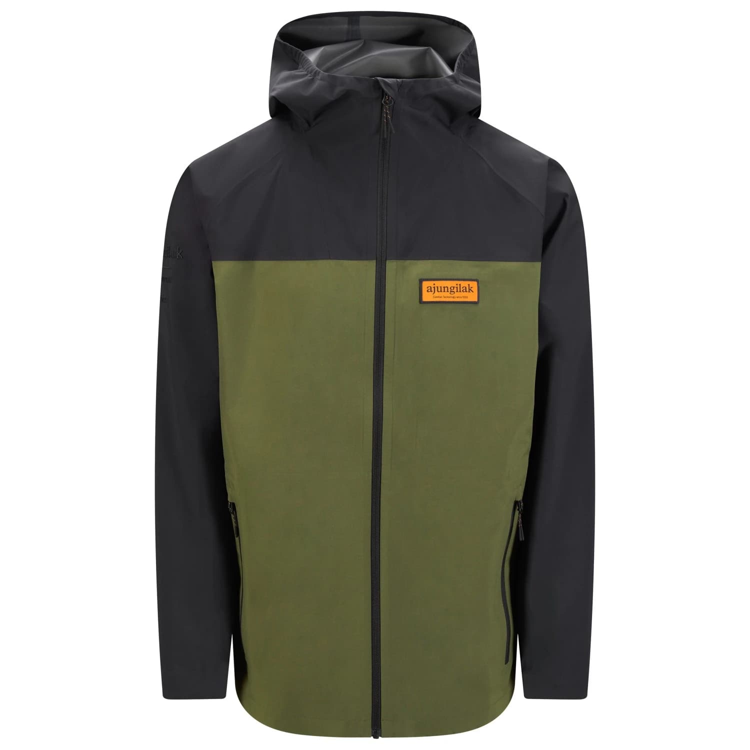 Мъжко водоустойчиво яке Ajungilak Geirangerfjord Dry Hooded Jacket Waterproof jacket - Nordic Olive / Black