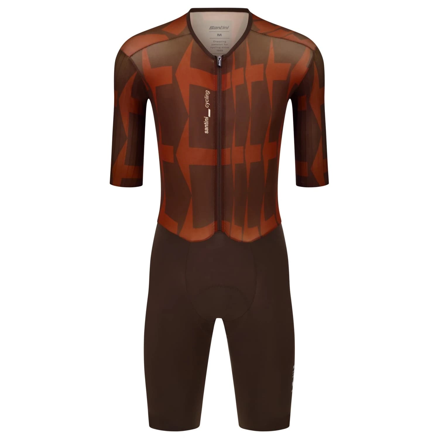 Скин за колоездене Santini Mads Pedersen Momentum Series S/S Aerosuit Cycling skinsuit - Cioccolato