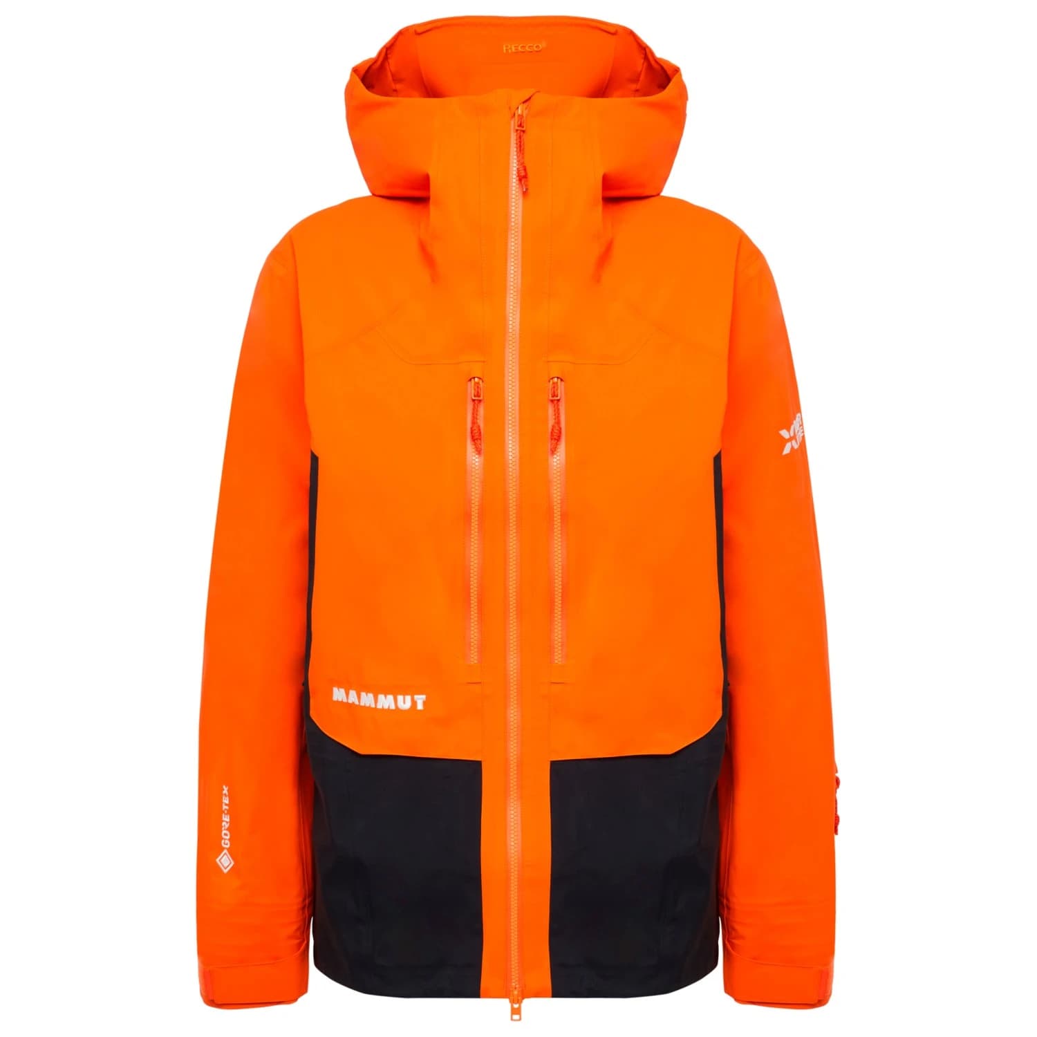 Водоустойчиво яке Mammut Eiger Free Advanced HS Hooded Jacket Waterproof jacket - Eiger Orange / Black