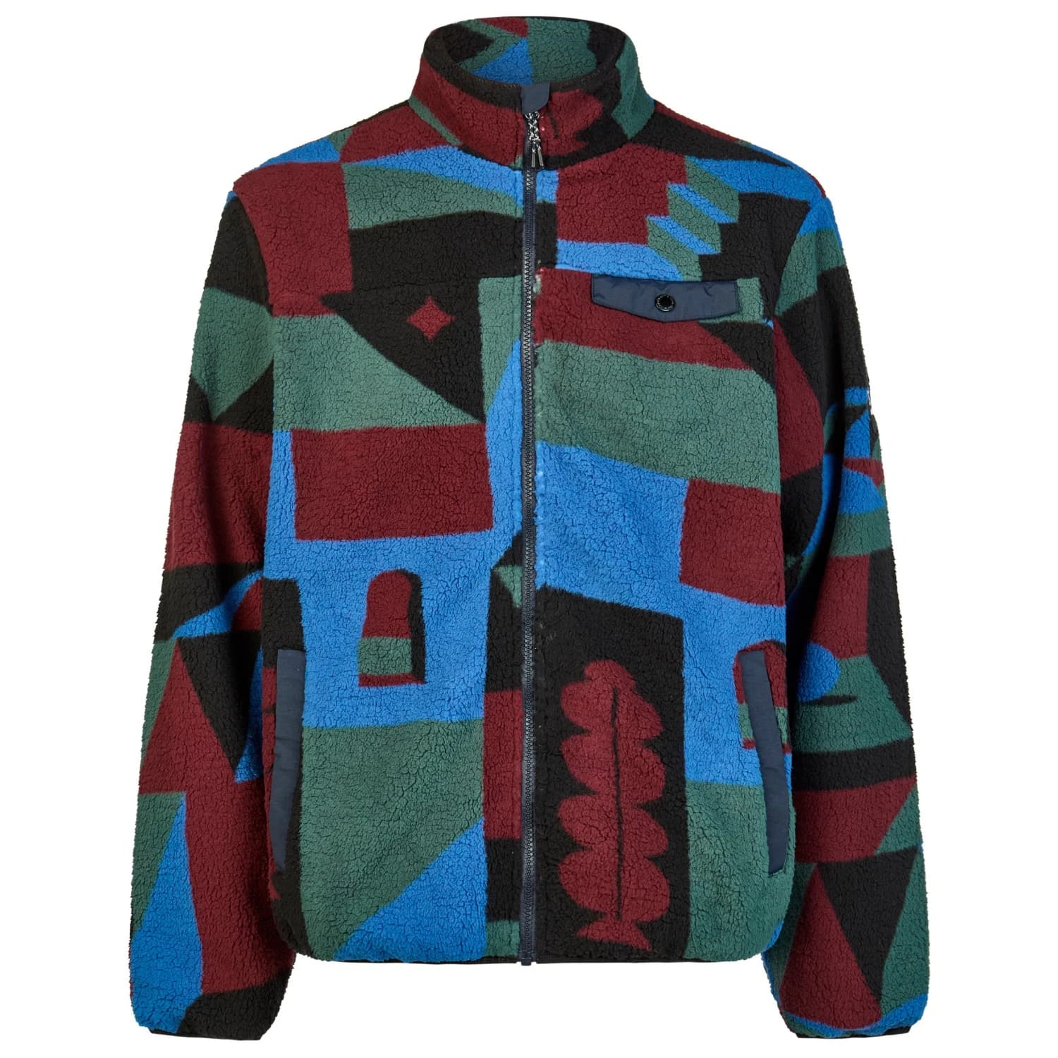 Мъжко поларено яке Iriedaily Insaneia Jacket Casual jacket - Green / Blue
