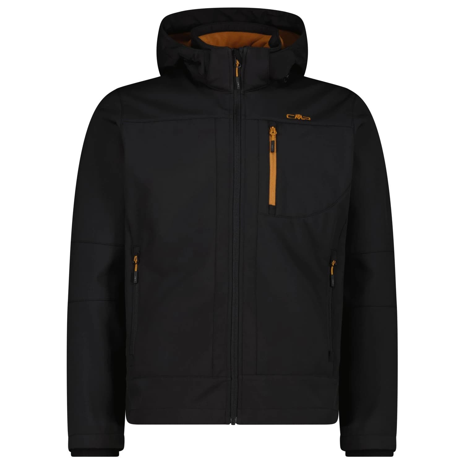 Мъжко софтшел яке CMP Jacket Zip Hood Softshell Softshell jacket - Nero / Caramel