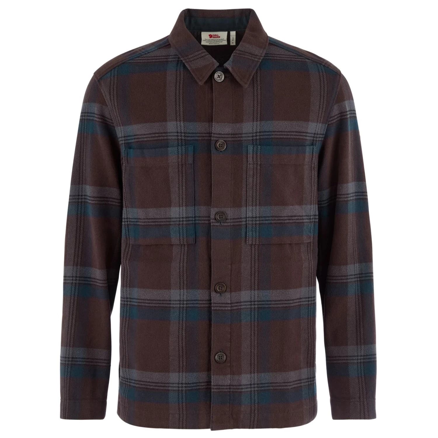 Мъжко ежедневно яке Fjällräven Singi Flannel Overshirt Casual jacket - Black Oak / Dark Navy