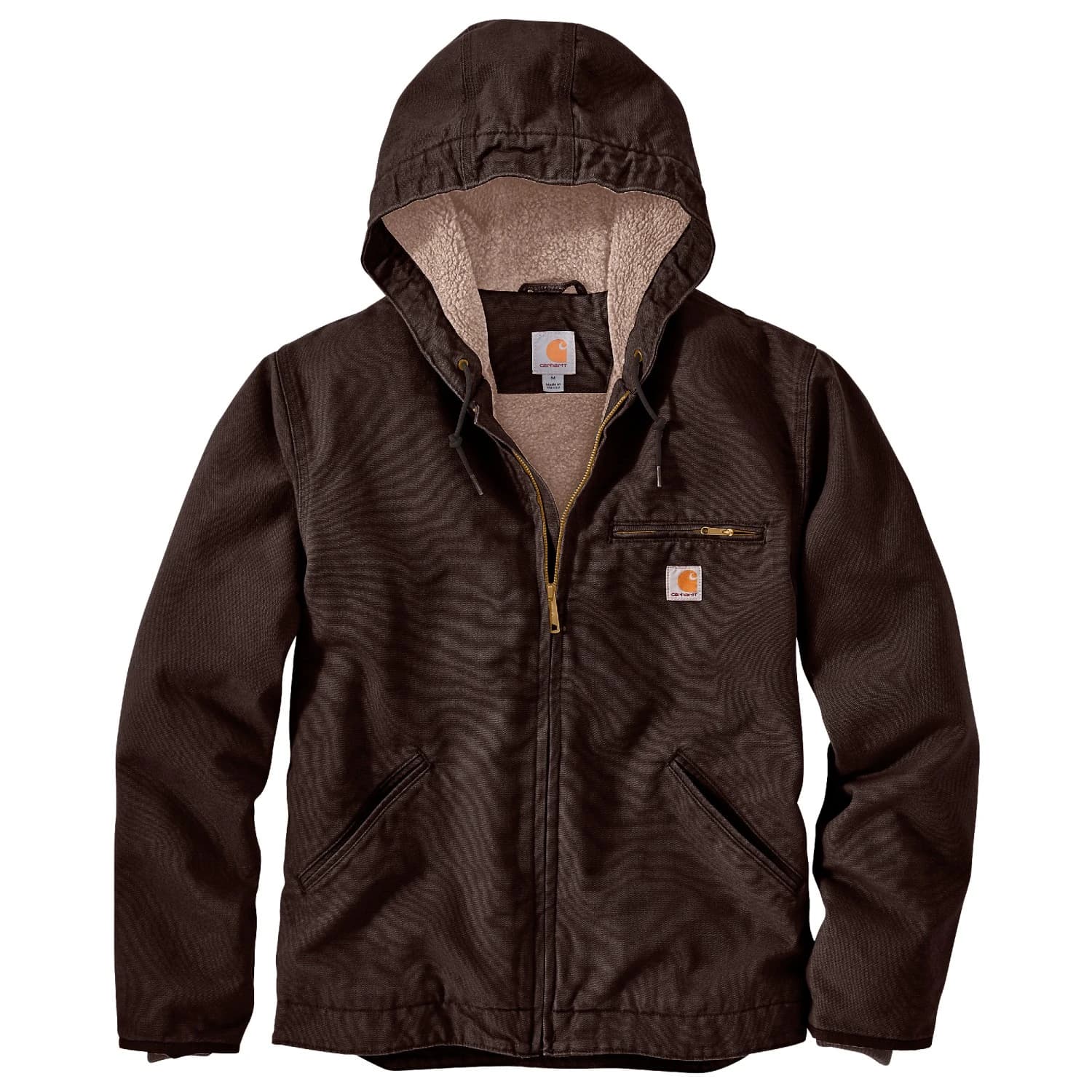 Ежедневно яке Carhartt Washed Duck Sherpa Lined Jacket Casual jacket - Dark Brown