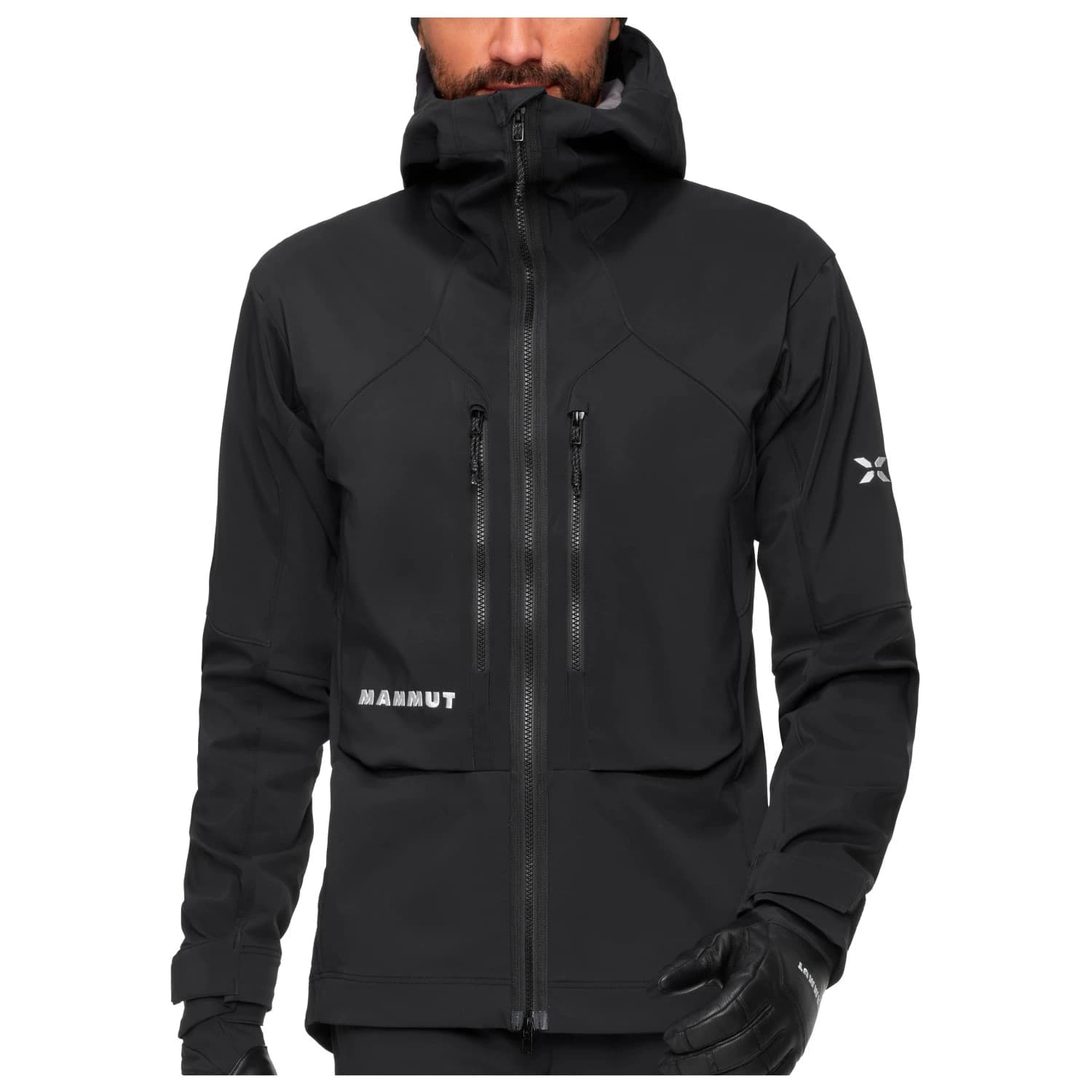 Мъжко софтшел яке Mammut Eiger Nordwand Pro Softshell Hooded Jacket Softshell jacket - Black