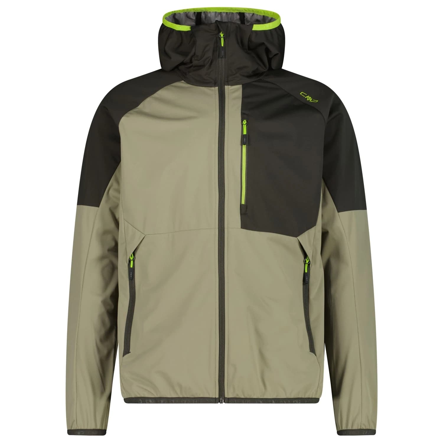 Мъжко софтшел яке CMP Softshell Jacket Fix Hood Softshell jacket - Sage