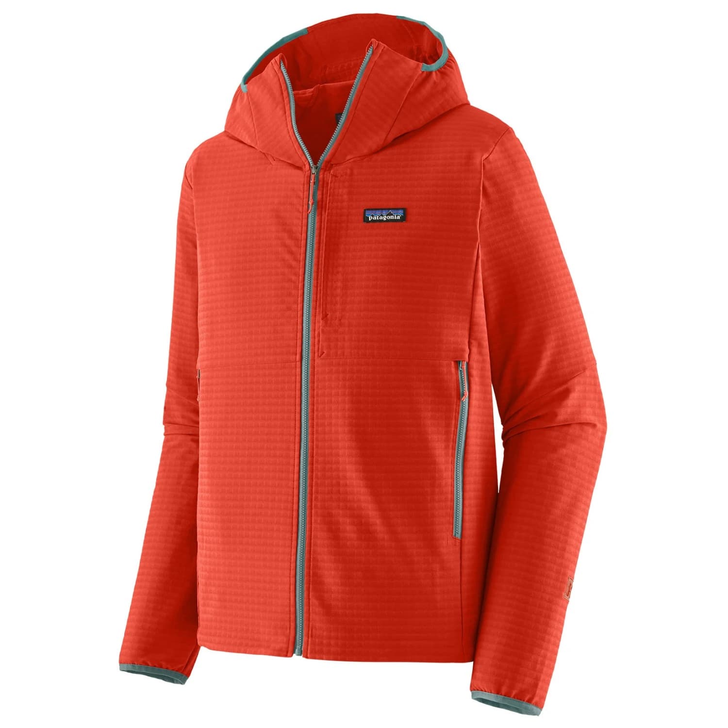 Мъжко поларено яке Patagonia R1 Techface Hoody Softshell jacket - Hot Ember