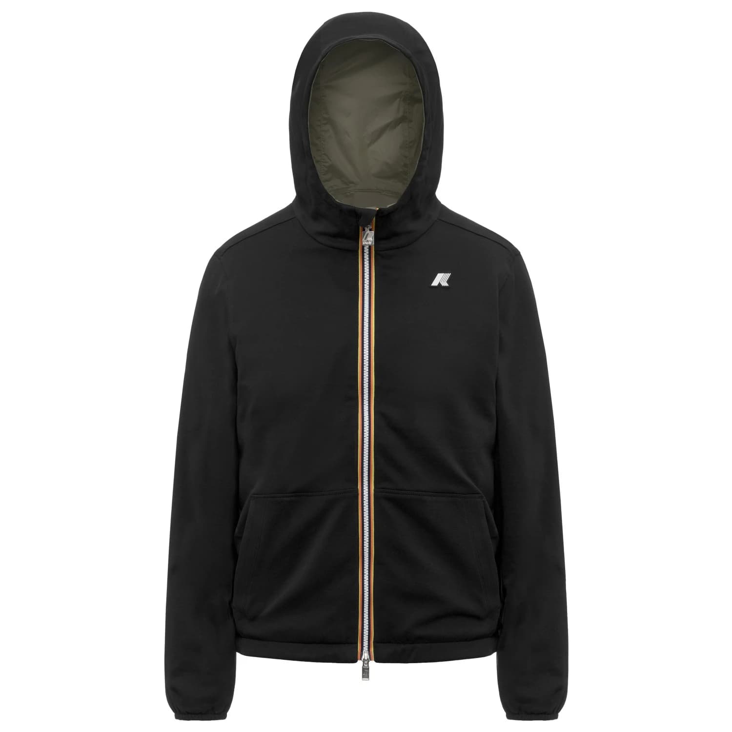 Мъжко ежедневно яке K-Way Jake Double Interlock Casual jacket - Black Pure / Green Lichen