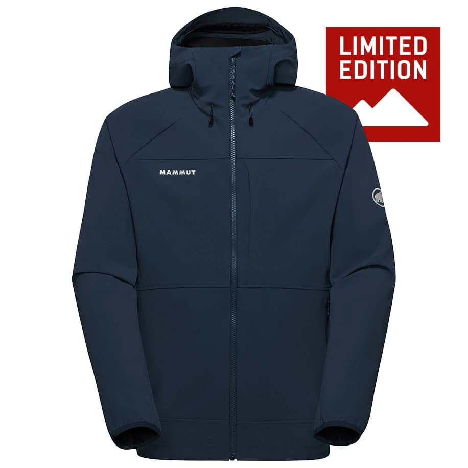 Мъжко софтшел яке Mammut Ultimate Comfort SO Hooded Jacket Exclusive Softshell jacket - Marine