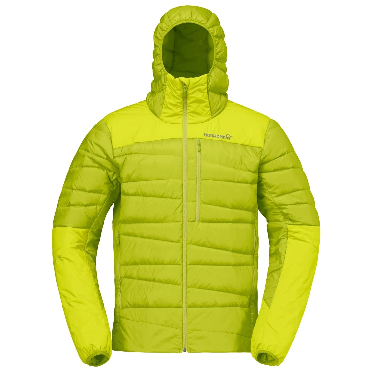 Мъжко пухено яке Norrøna Falketind Down750 Hood Down jacket - Dark Citron / Tender Shoots