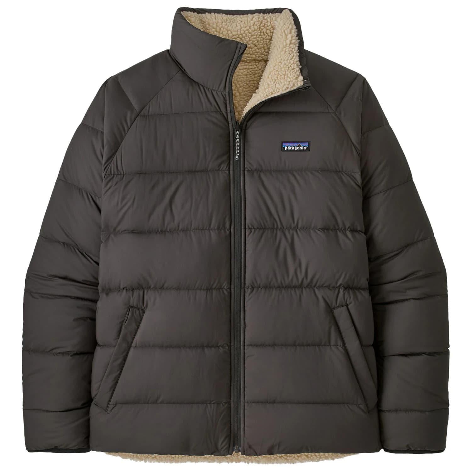 Мъжко пухено яке Patagonia Reversible Silent Down Jacket - Black