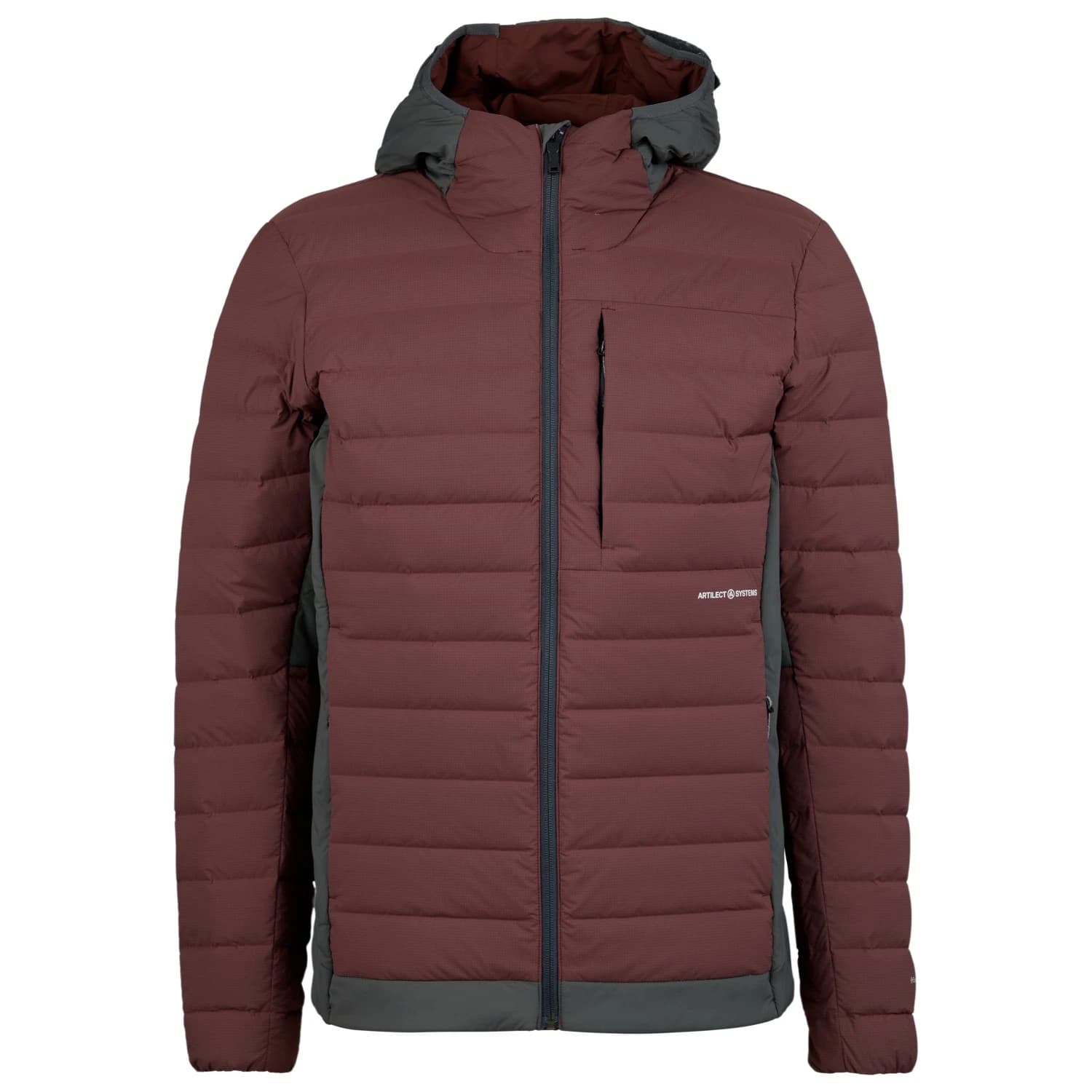 Мъжко пухено яке Artilect Divide Fusion Stretch Hoodie Down jacket - Amaranth / Ash
