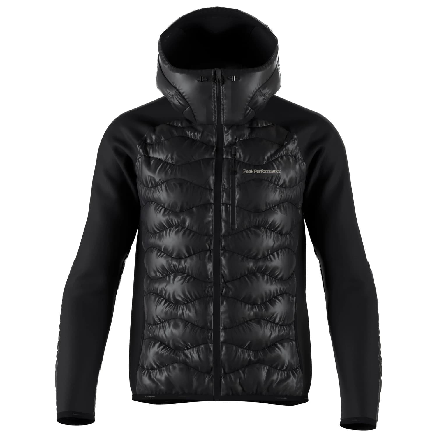 Мъжко пухено яке Peak Performance Helium Down Hybrid Hood Down jacket - Black II