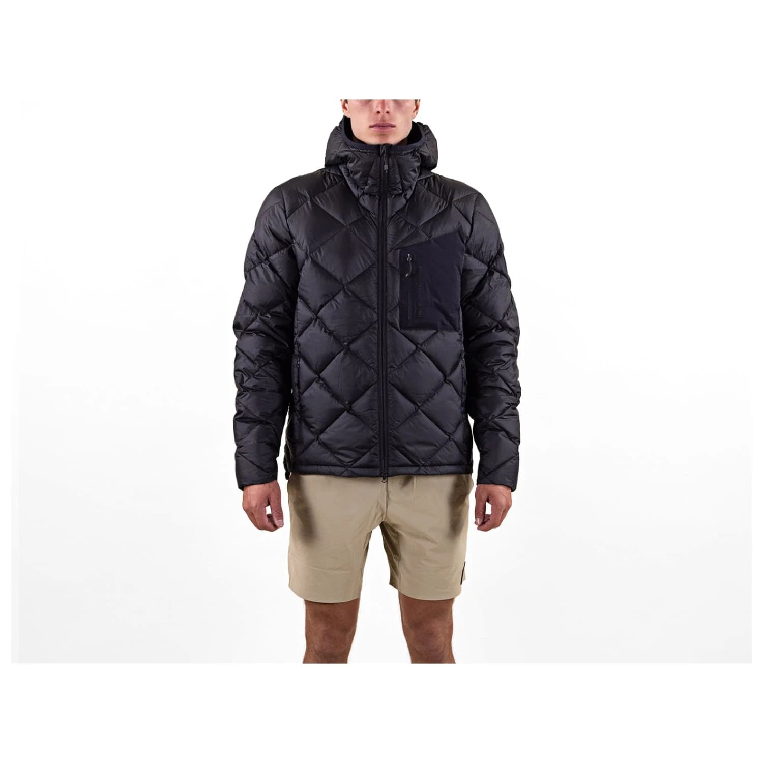 Мъжко пухено яке The mountain studio Ultralight Down Hood Jacket Down jacket - Black Onyx II