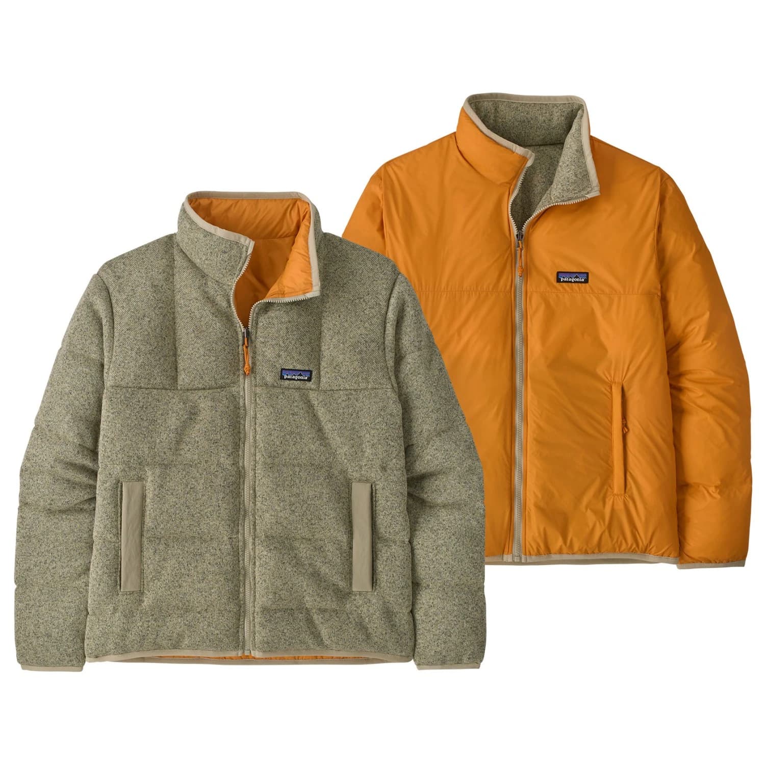 Мъжко пухено яке Patagonia Reversible Down Better Sweater Down jacket - Weathered Stone