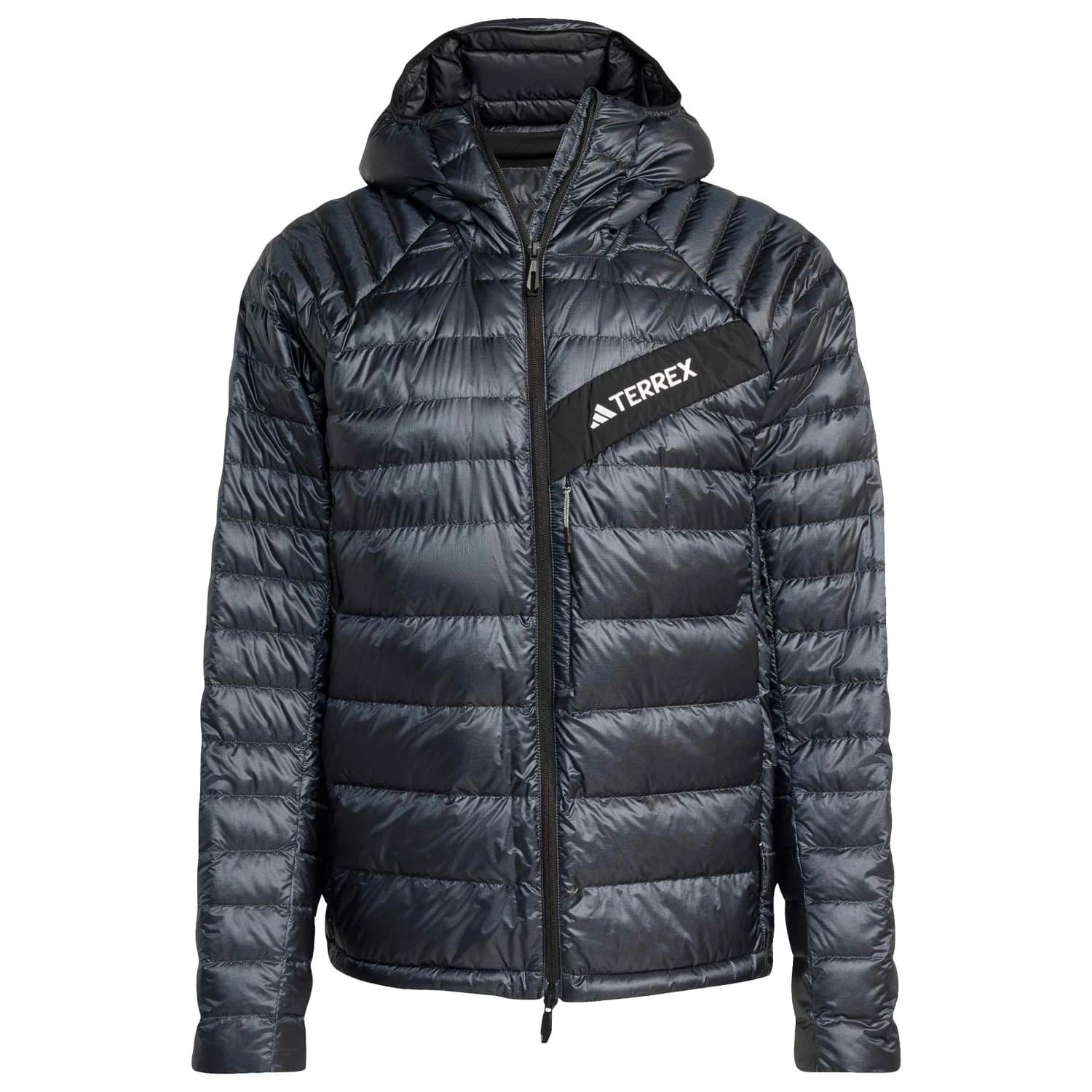 Мъжко пухено яке Adidas terrex Terrex Techrock Climawarm+ Down Hooded Down jacket - Carbon