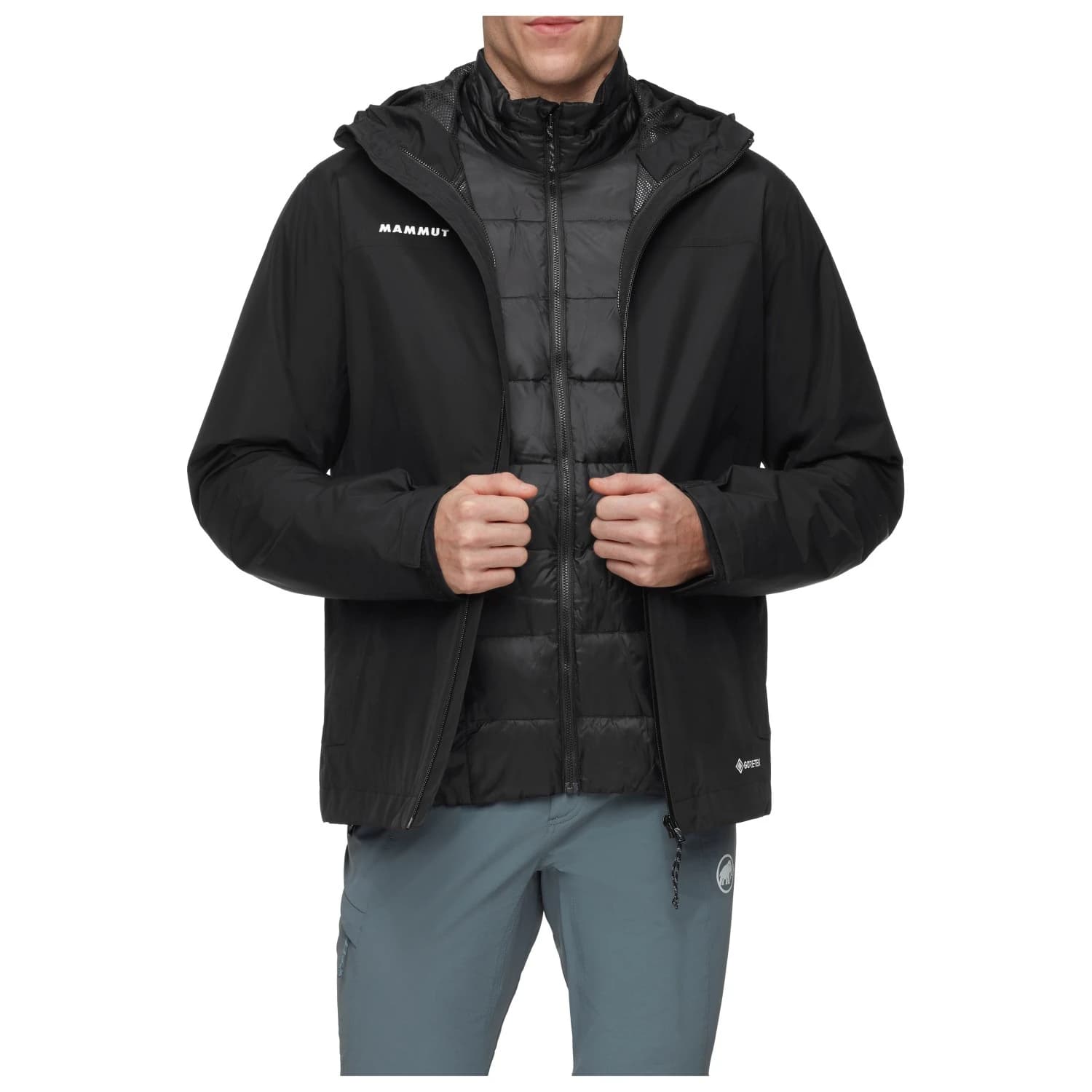 Мъжко 3-в-1 яке Mammut Treeline 3 in 1 Hardshell Hooded Jacket 3-in-1 jacket - Black / Black
