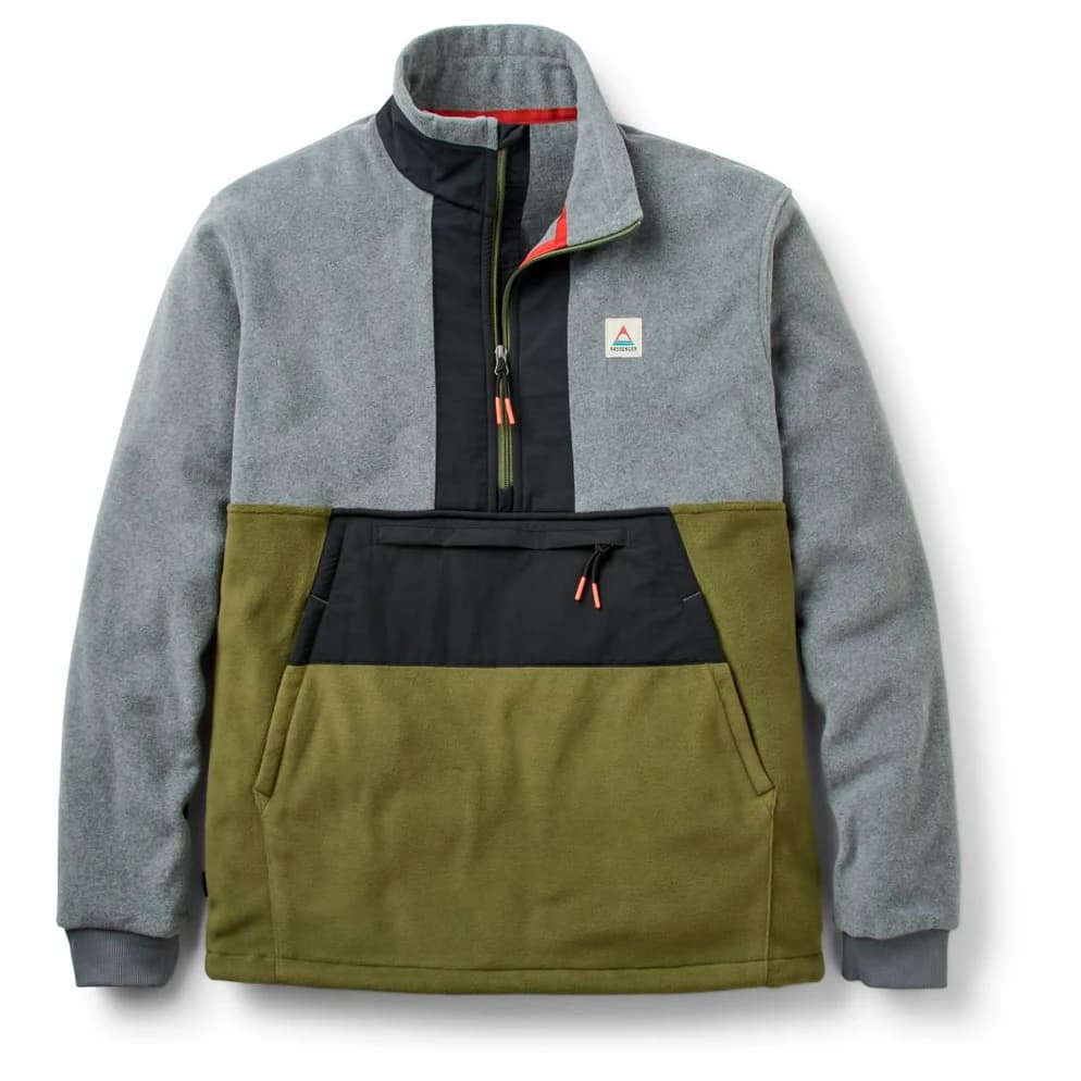 Мъжки поларен пуловер Passenger Woodland Hoodless 2.0 1/2 Zip Recycl. Polar Fleece Fleece jacket - Grey Marl / Khaki