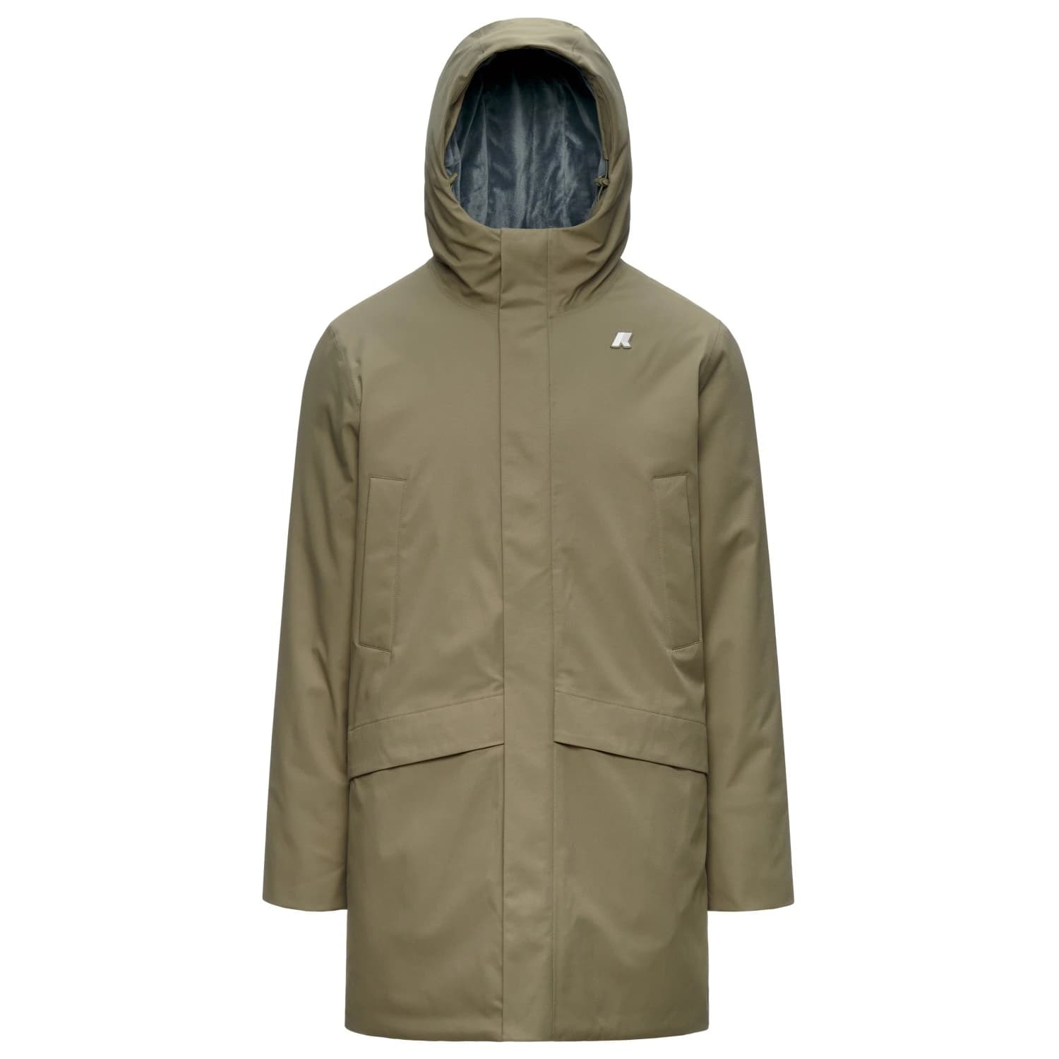 Мъжко яке парка K-Way Jarno Twill Marmotta Parka - Green Army / Blue Airforce