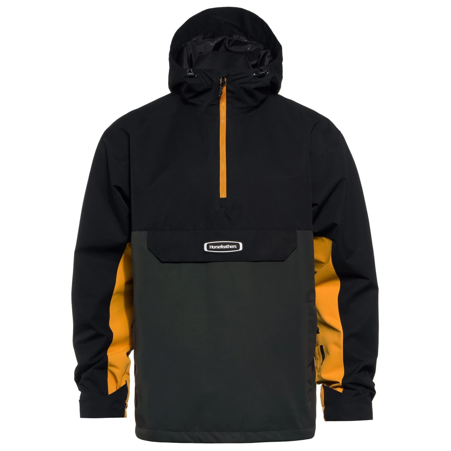 Ски яке Horsefeathers Heston Jacket Ski jacket - Black / Yellow Blaze