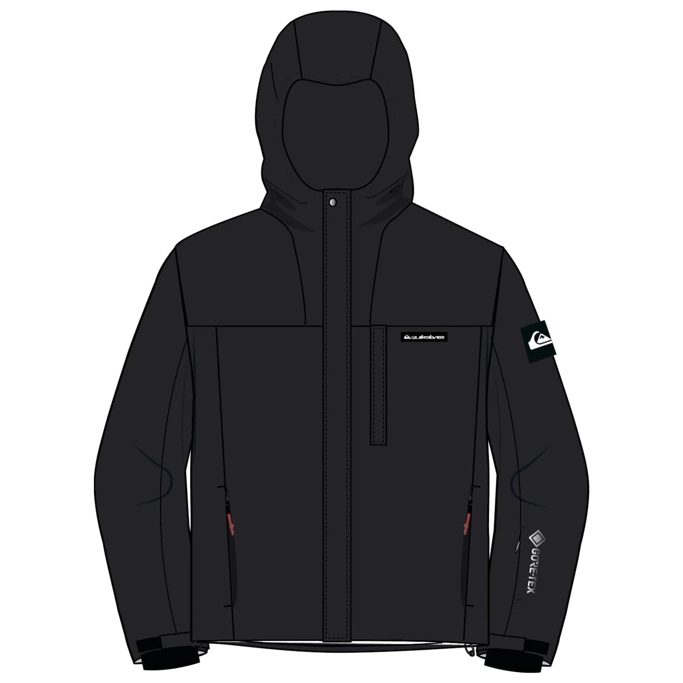 Ски яке Quiksilver Overcast GORE-TEX Jacket Ski jacket - Black