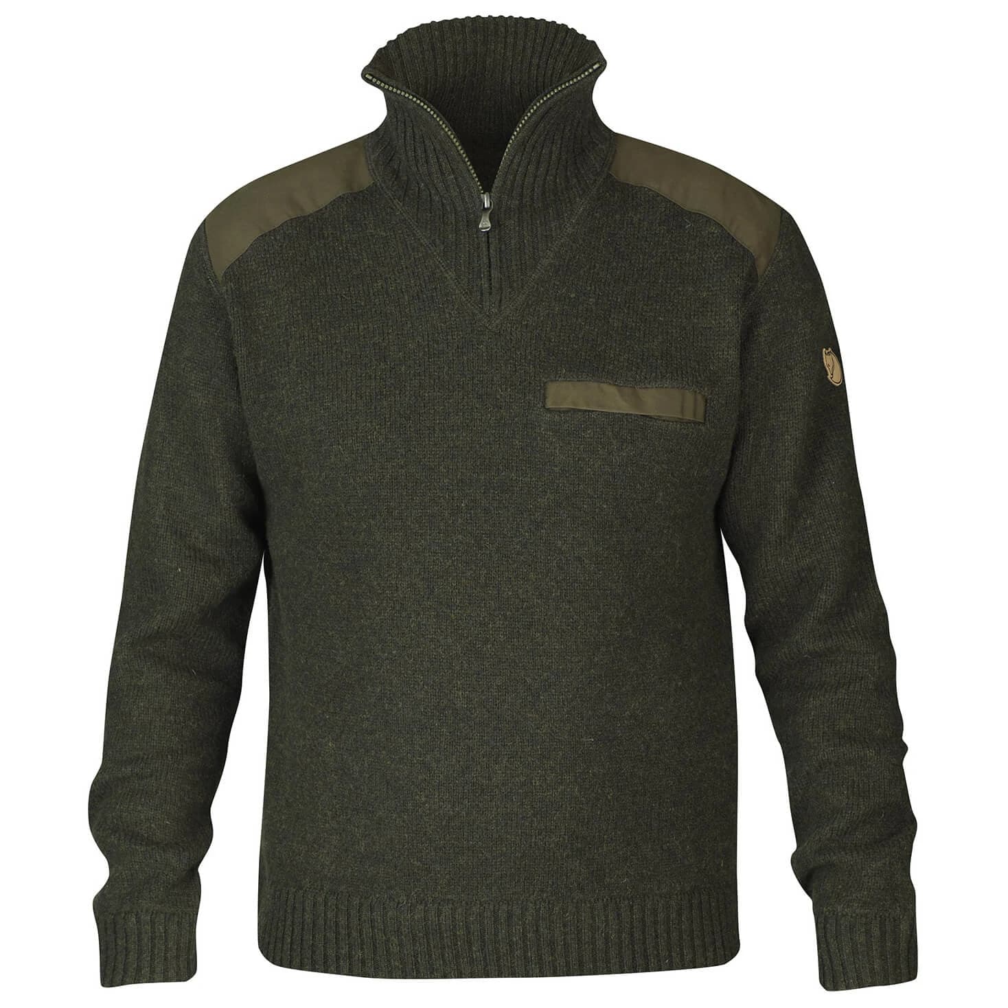 Мъжки вълнен пуловер Fjällräven Koster Sweater Jumper - Dark Olive