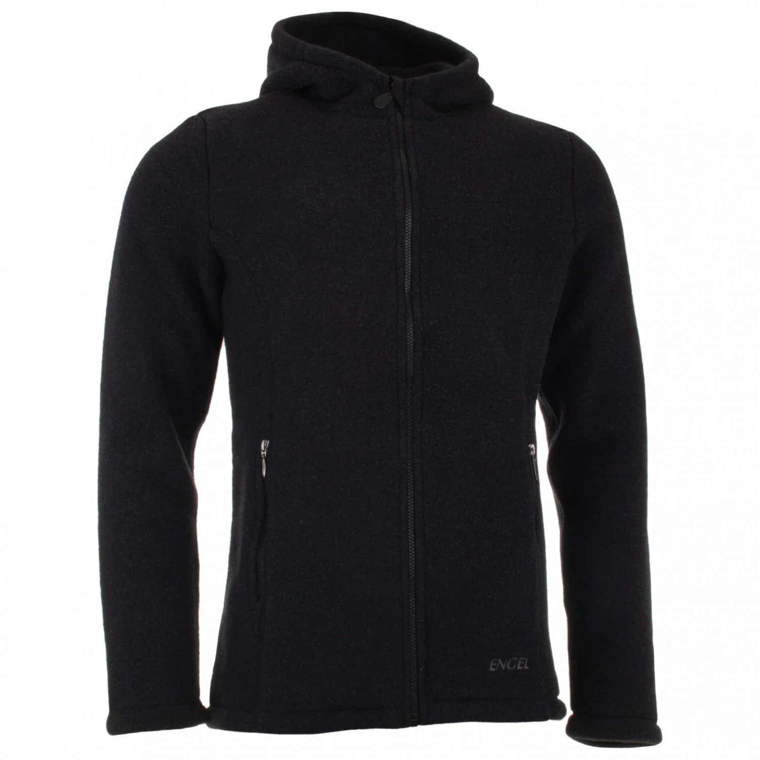 Мъжко вълнено яке Engel Hooded Jacket Wool jacket - Schwarz Melange