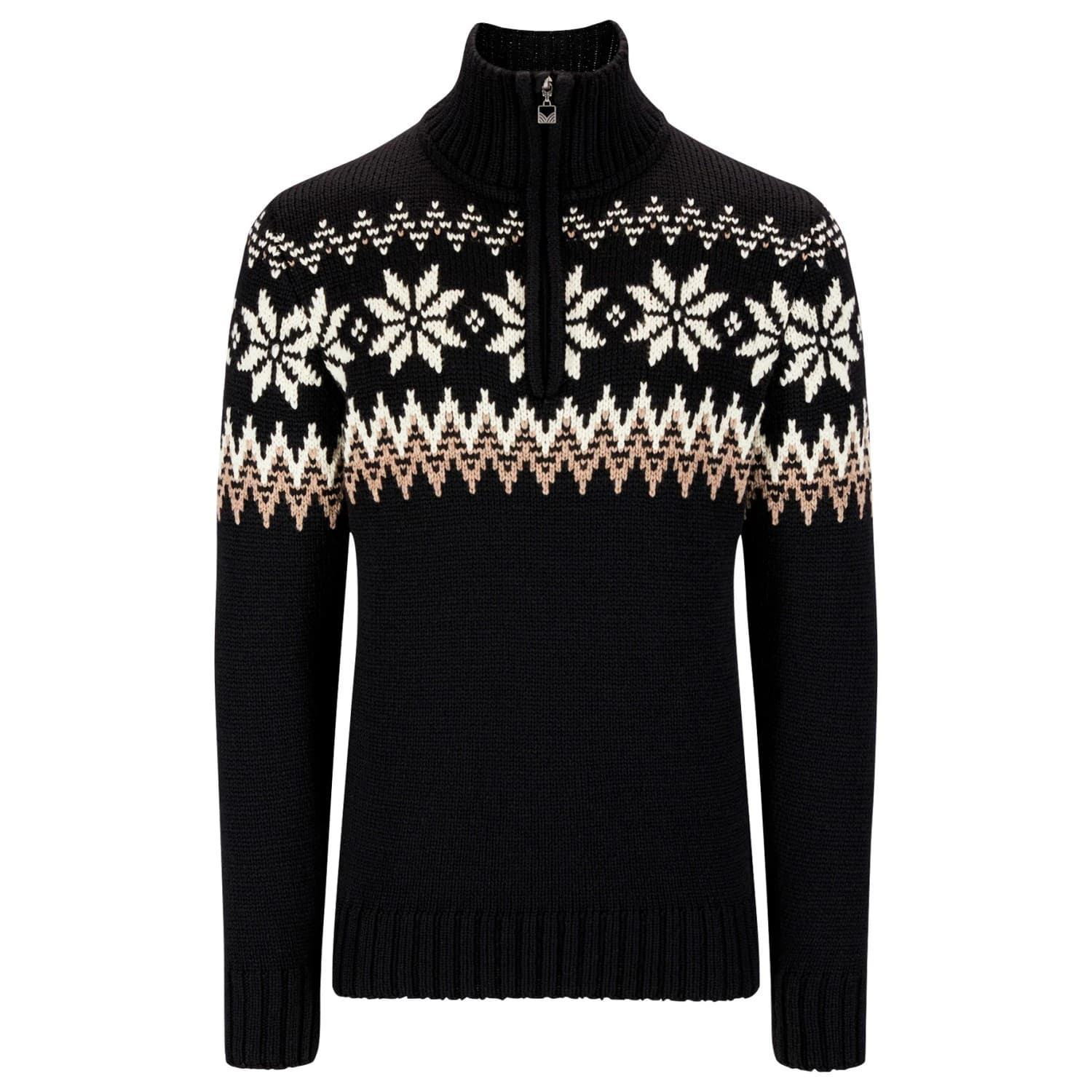 Вълнен пуловер Dale of Norway Myking Merino jumper - Black / Brown / Off White