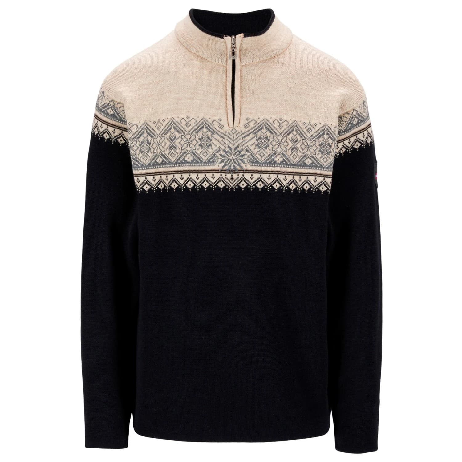 Вълнен пуловер Dale of Norway St. Moritz Merino jumper - Black / Sandstone