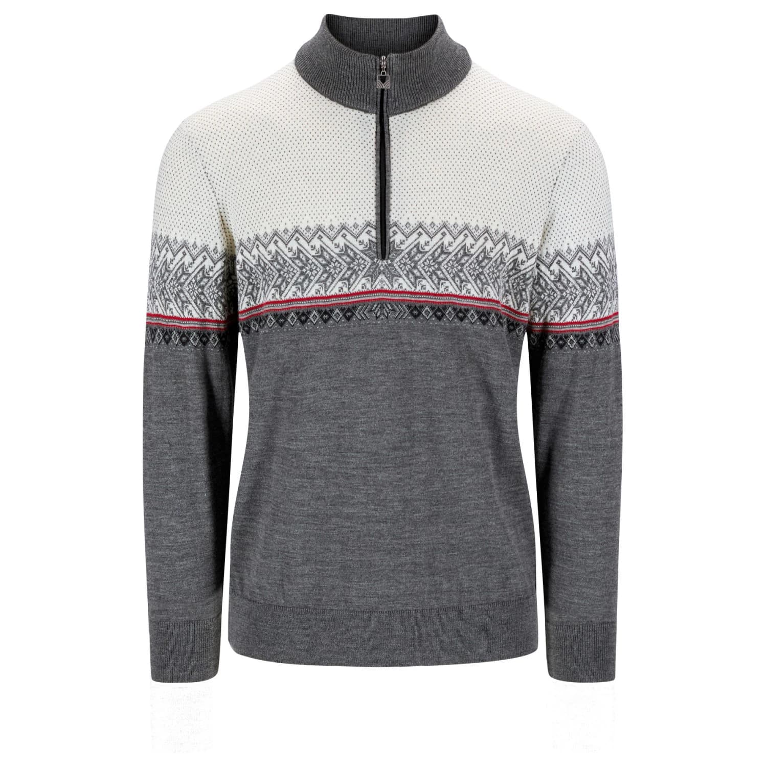 Вълнен пуловер Dale of Norway Hovden Sweater Merino jumper - Smoke / Off White