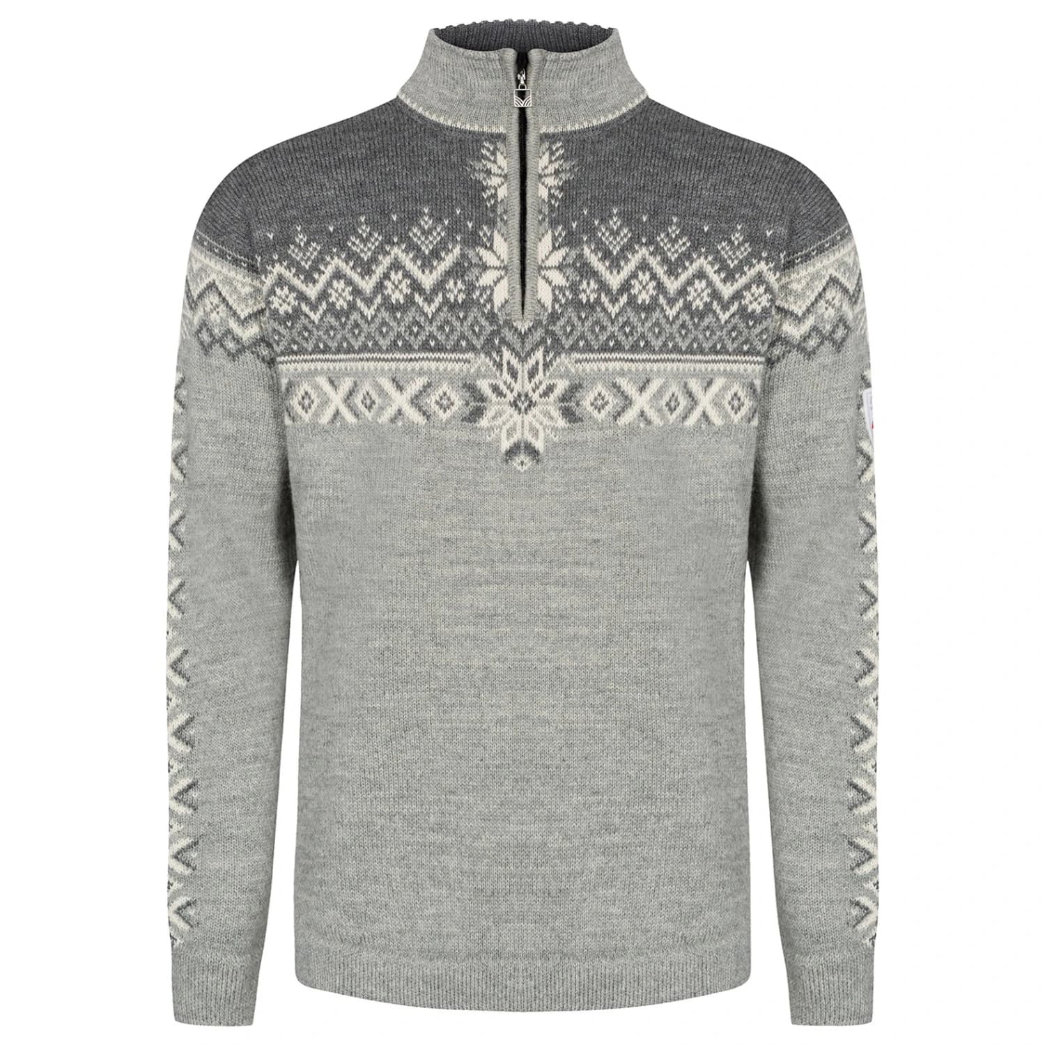 Вълнен пуловер Dale of Norway 140th Anniversary Sweater Wool jumper - Light Charcoal / Smoke / Off White