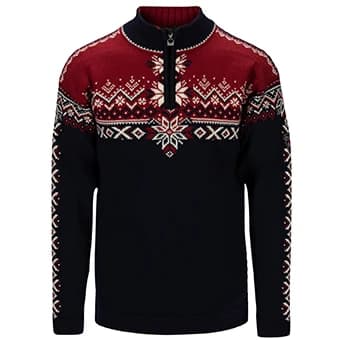Вълнен пуловер Dale of Norway 140th Anniversary Sweater Wool jumper - Navy / Red Rose / Off White