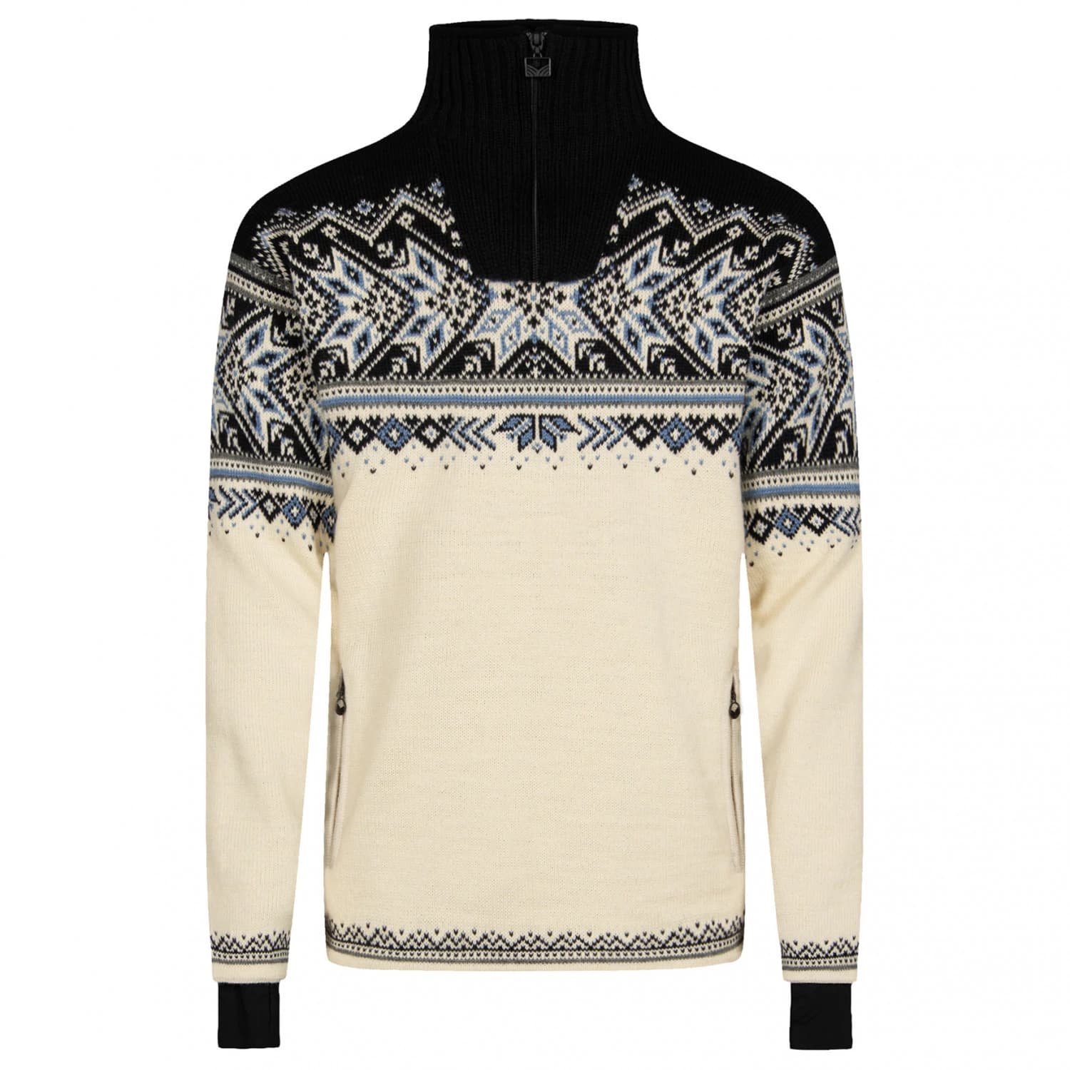 Вълнен пуловер Dale of Norway Vail WP Sweater Wool jumper - Off White / Smoke / Navy / Blue