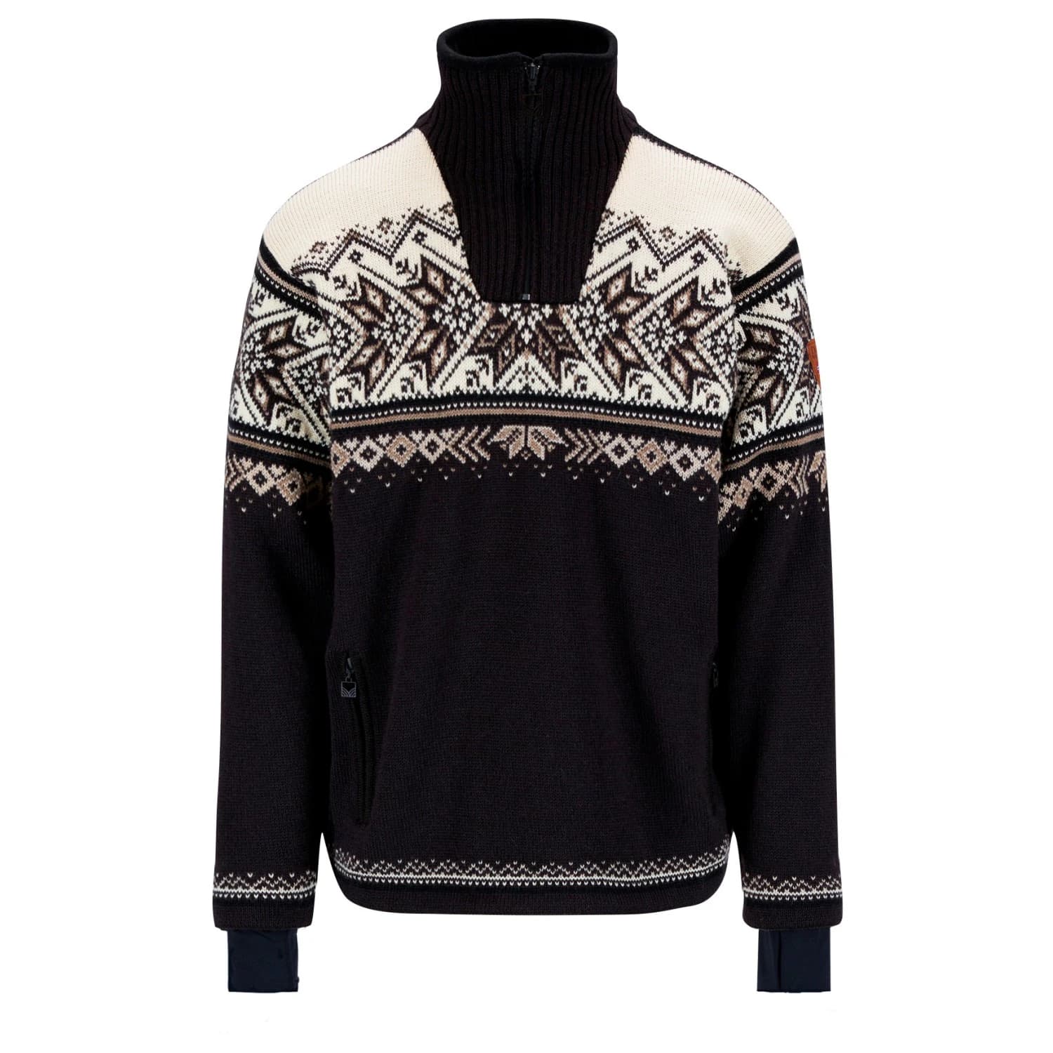 Вълнен пуловер Dale of Norway Vail WP Sweater Wool jumper - Black / Sandstone