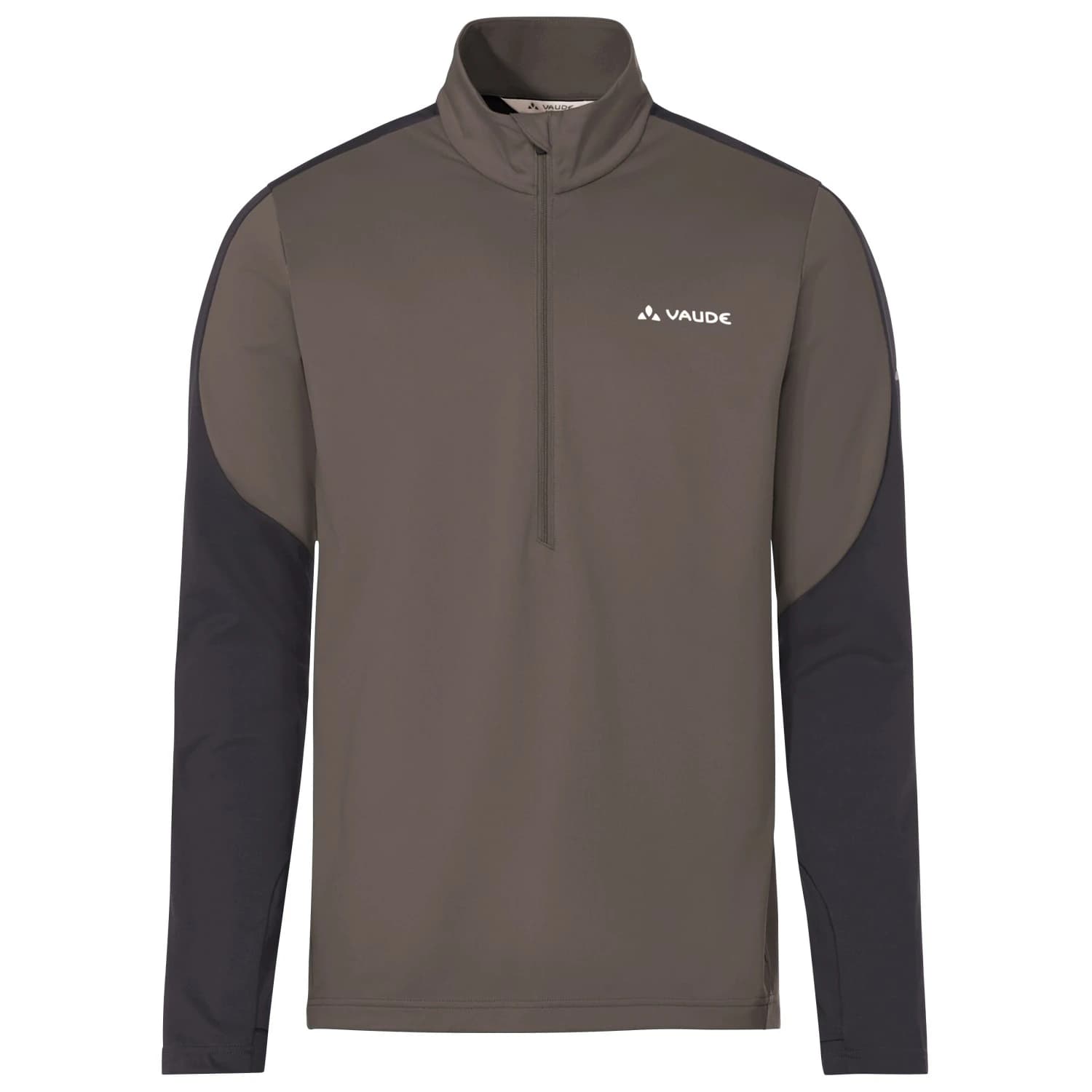 Поларен пуловер Vaude Livigno Halfzip II Fleece jumper - Black / Deer Brown
