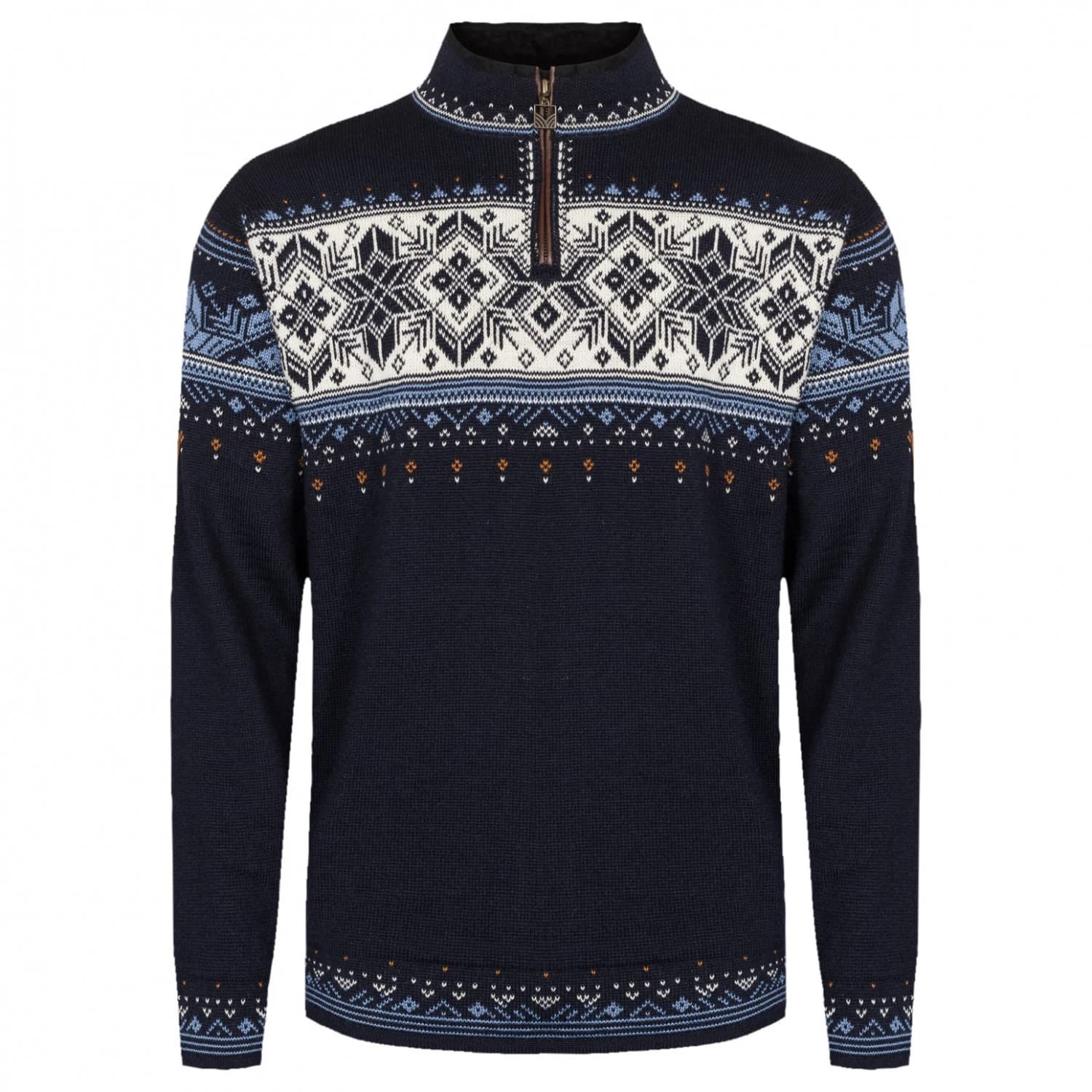 Вълнен пуловер Dale of Norway Blyfjell Sweater Wool jumper - Midnavy Blue Shadow / Offwhite Copper