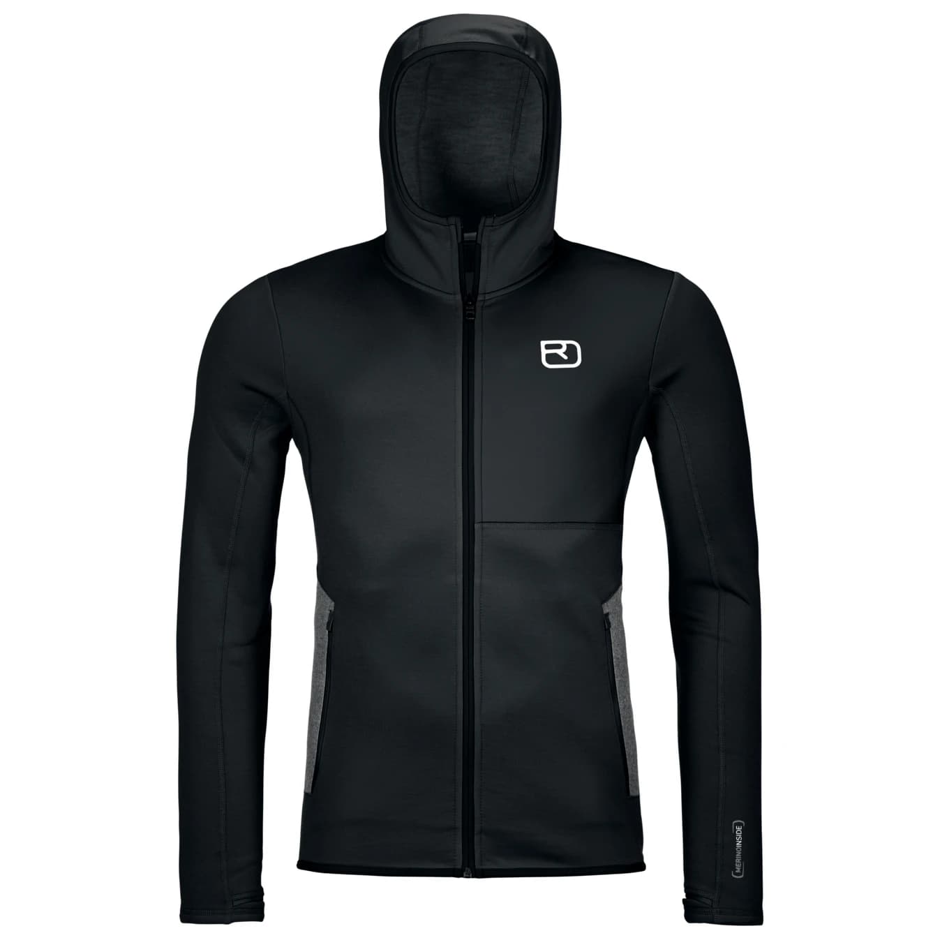 Мъжко вълнено яке Ortovox Fleece Hoody Fleece jacket - Black Raven III