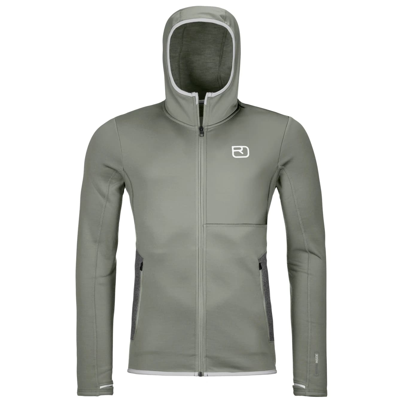 Мъжко вълнено яке Ortovox Fleece Hoody Fleece jacket - Green Sage