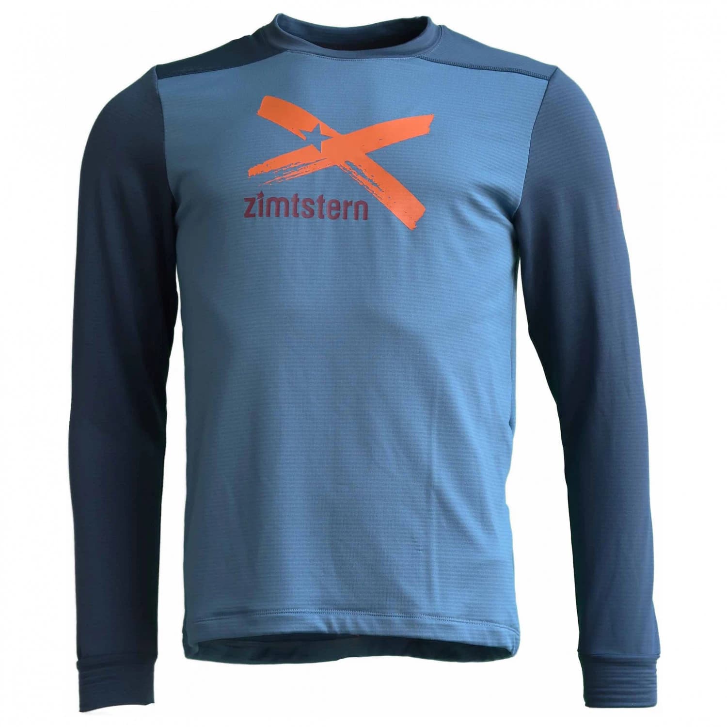 Мъжка фланелка с дълъг ръкав за колоездене Zimtstern Crewz Shirt L/S Fleece jumper - Blue Steel / French Navy