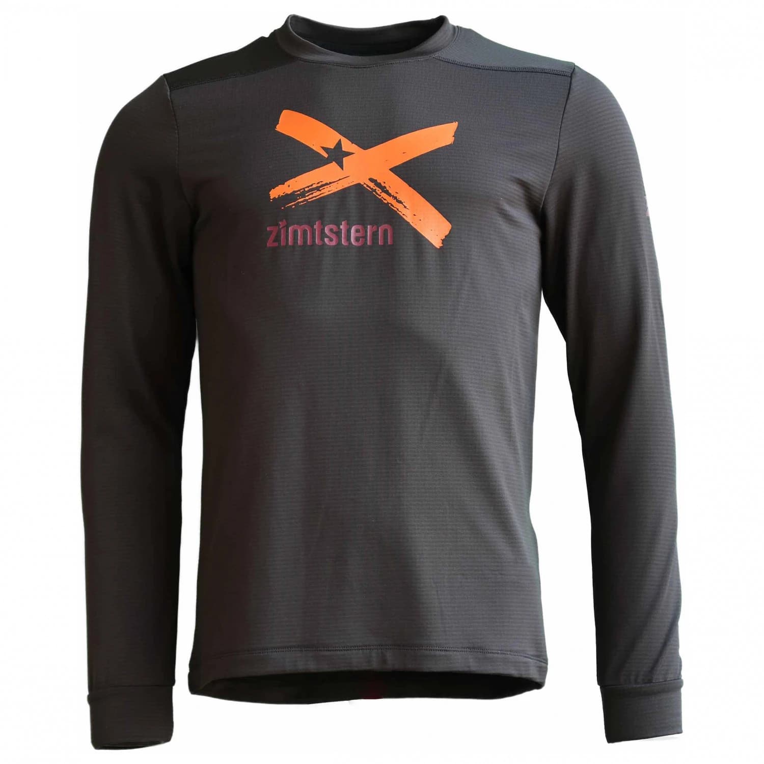 Мъжка фланелка с дълъг ръкав за колоездене Zimtstern Crewz Shirt L/S Fleece jumper - Pirate Black