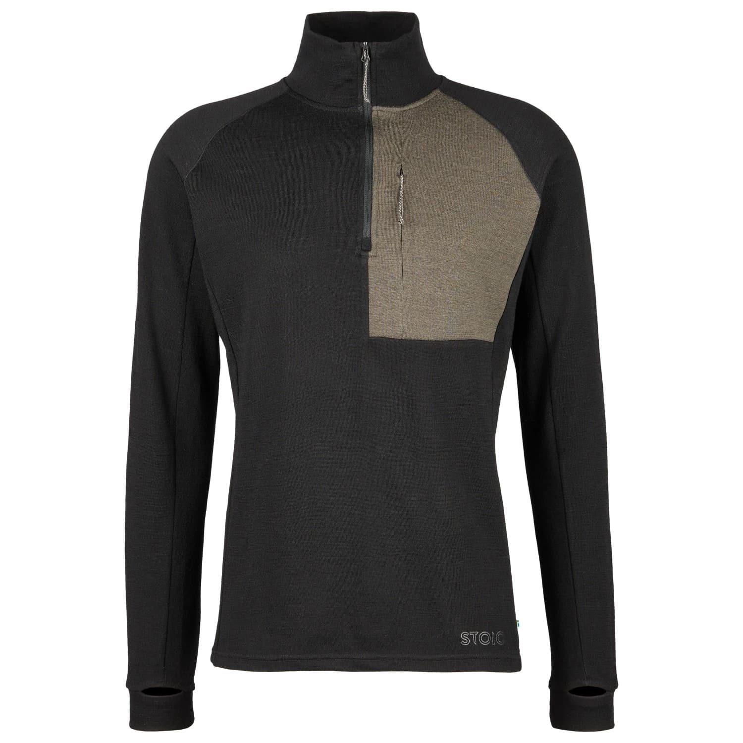 Мъжко вълнено яке Stoic Merino260 StadjanSt. Zip Pullover Merino jumper - Black