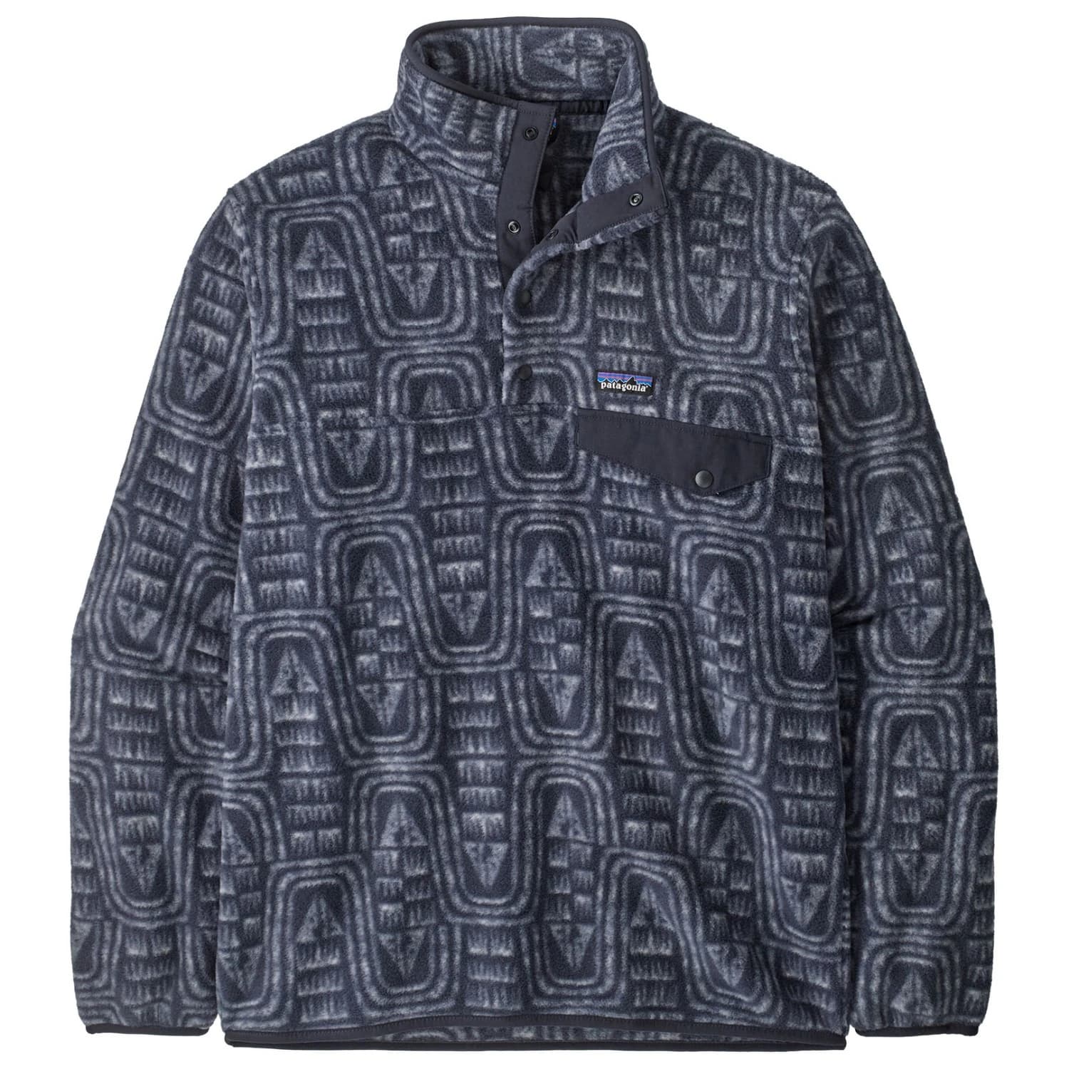 Мъжки поларен пуловер Patagonia Lightweight Synch Snap-T P/O Fleece jumper - Flow: Sunken Blue