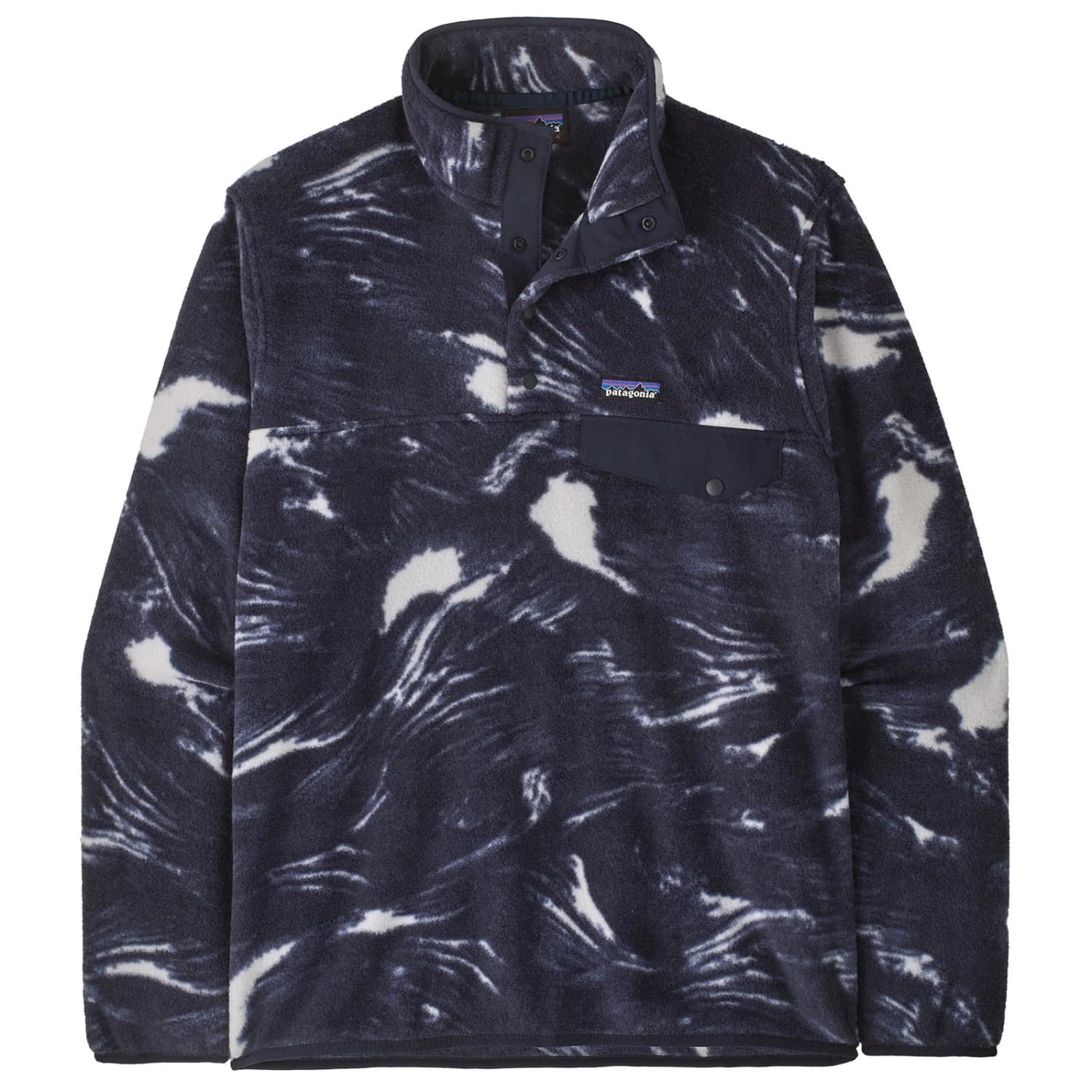Мъжки поларен пуловер Patagonia Lightweight Synch Snap-T P/O Fleece jumper - Polar Breeze: Sunken Blue