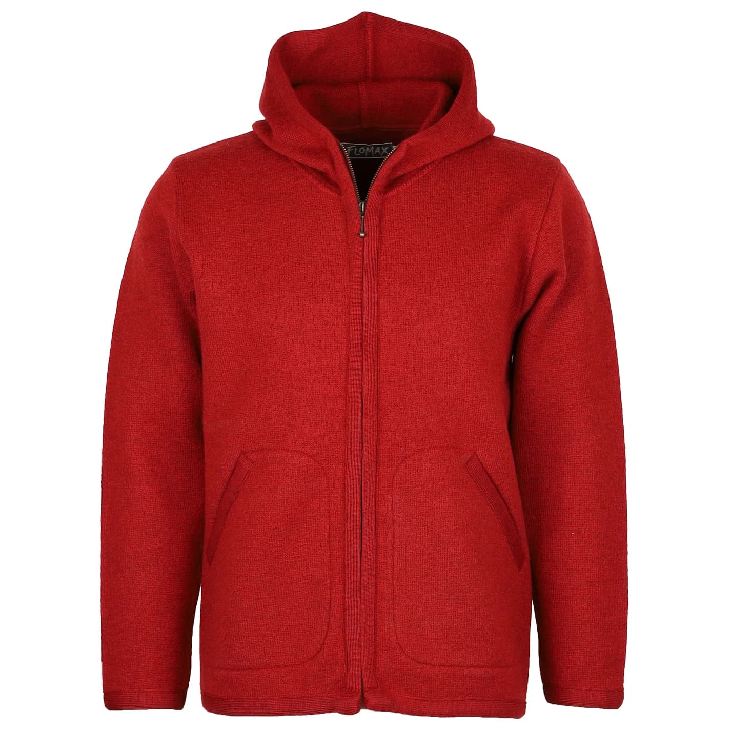 Мъжко вълнено яке Flomax Hooded Jacket Wool jacket - Mohnrot Melange
