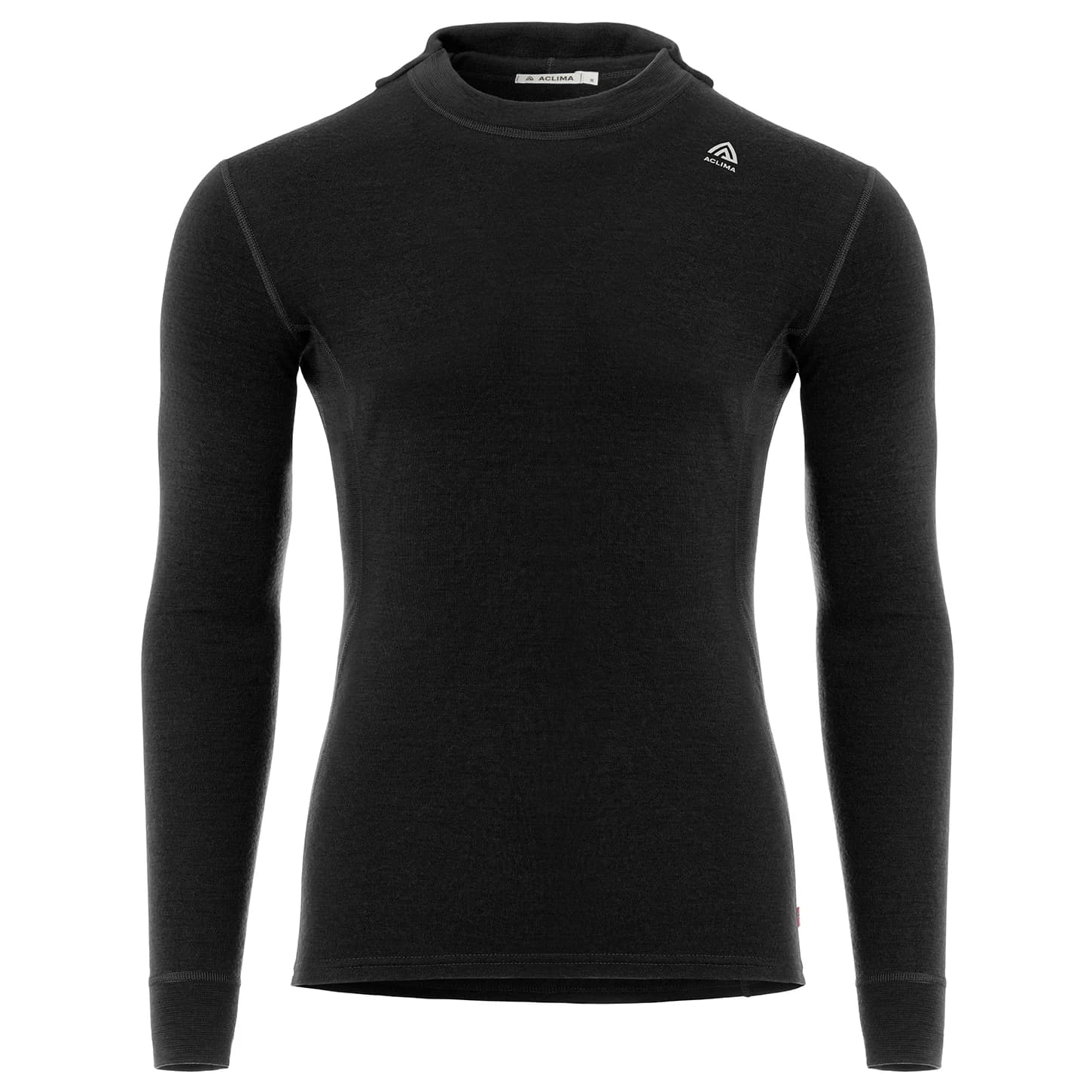 Мъжки вълнен пуловер Aclima Warmwool Hoodsweater V2 Hoodie - Jet Black