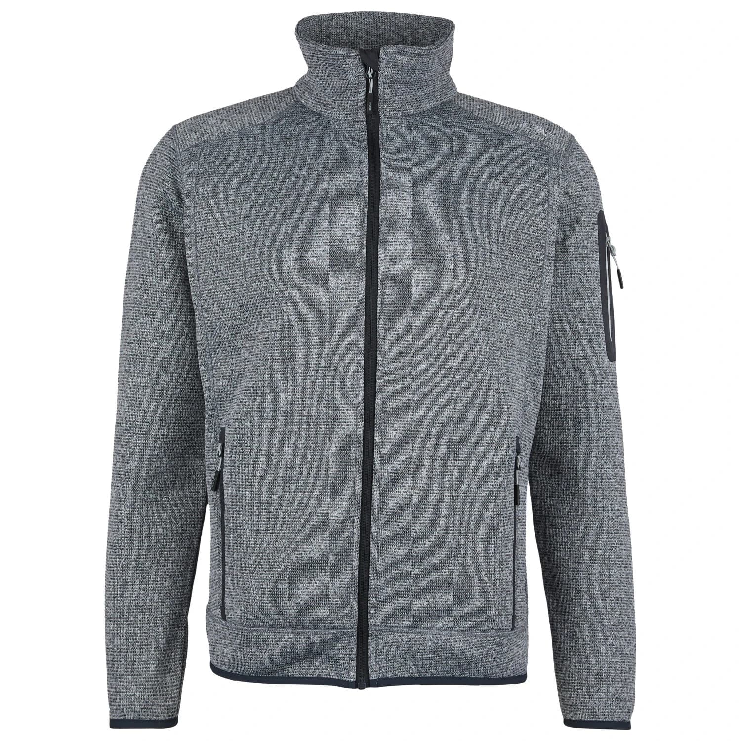 Мъжко поларено яке CMP Jacket Jacquard Knitted 3H60747N Fleece jacket - Ice / Titanio / Nero