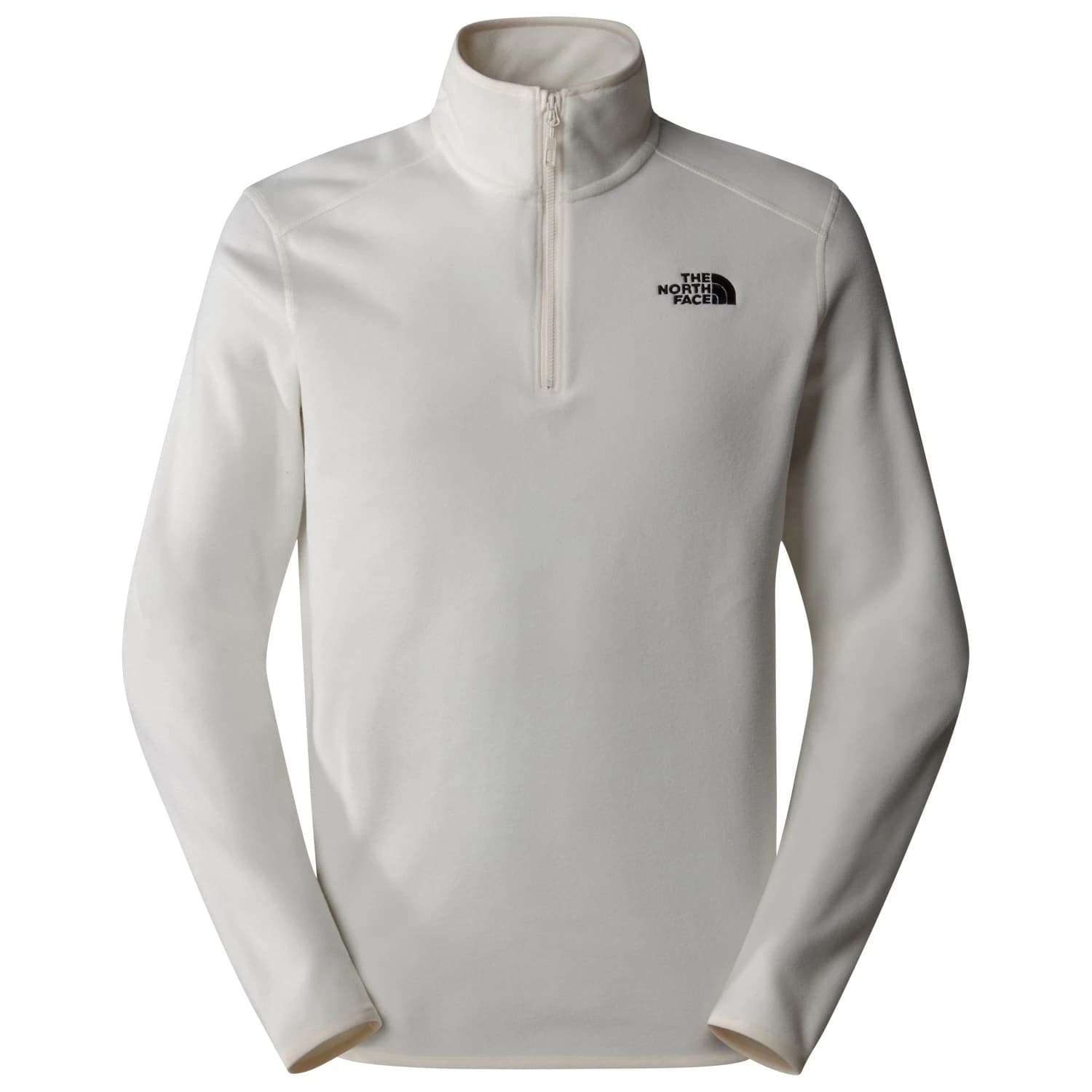 Мъжки поларен пуловер The North Face 100 Glacier 1/4 Zip Fleece jumper - White Dune / Black