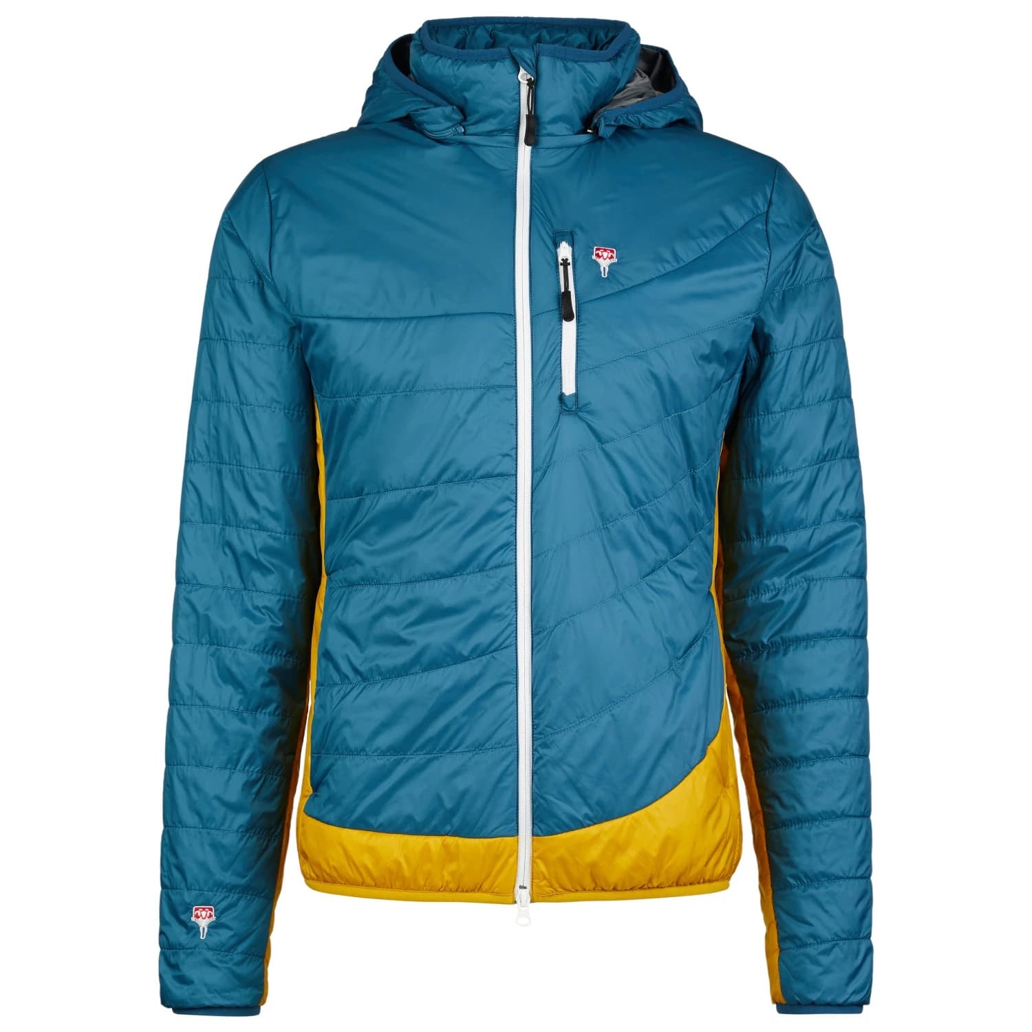 Мъжко вълнено яке Grüezi Bag Refreshful Silkwool Jacket Insulation jacket - Saphir Blue / Pineapple